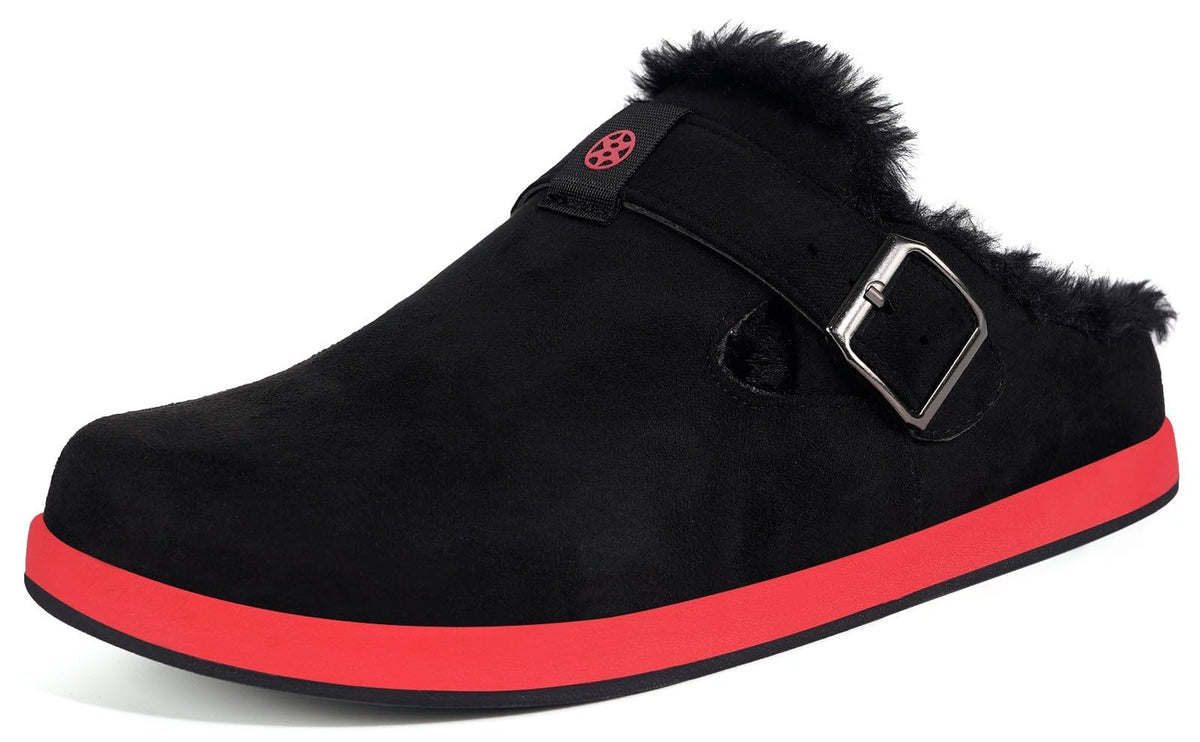 Fur Lined Clogs for Women Men Winter Slippers
