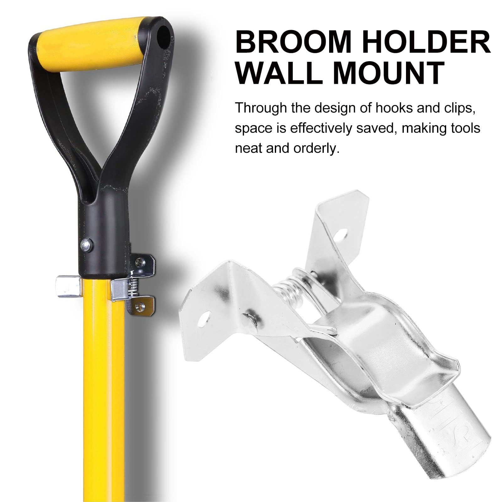 10pcs Heavy Duty Wall Broom Holder and Mop Organizer Set