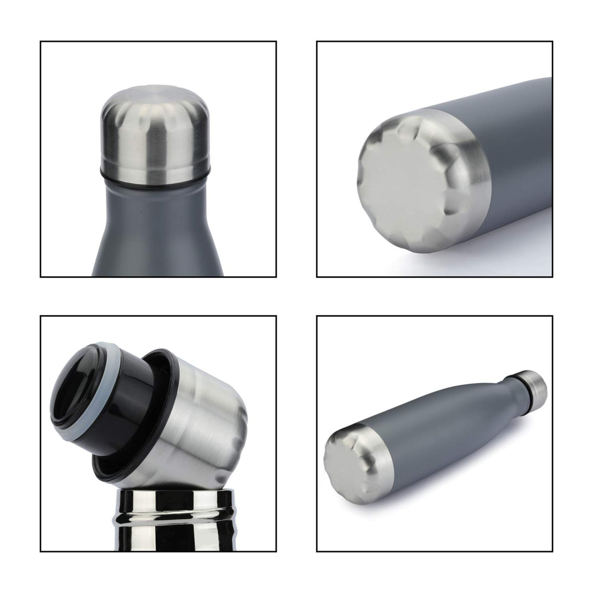 17oz Sport Water Bottle 8 Pack Vacuum Insulated Stainless Steel Leak (8 Count)