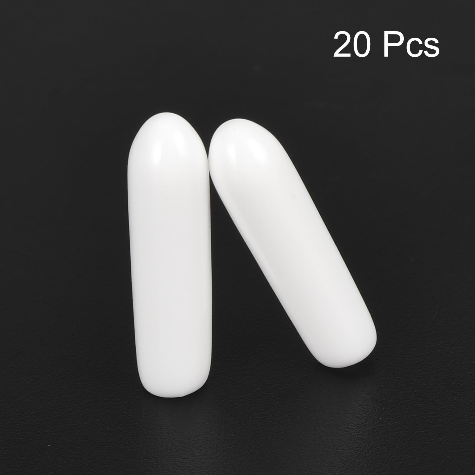 20pcs Rubber End Caps 2.5mm ID Vinyl Round End Cap Cover Screw Thread Protectors White