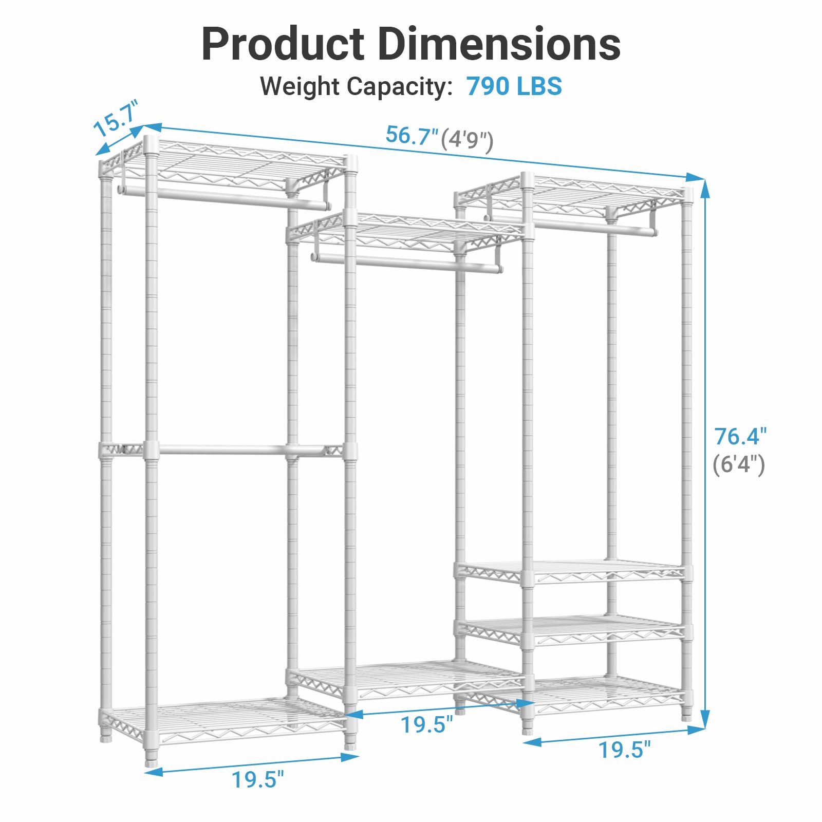 V5 Medium Freestanding Clothes Rack