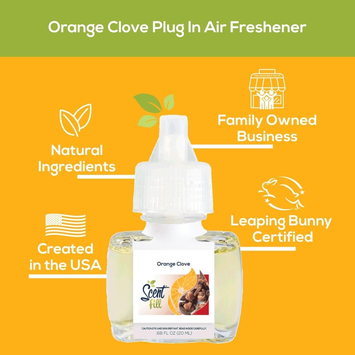 Orange Clove Plug in Air Freshener (2.72 Fl Oz)