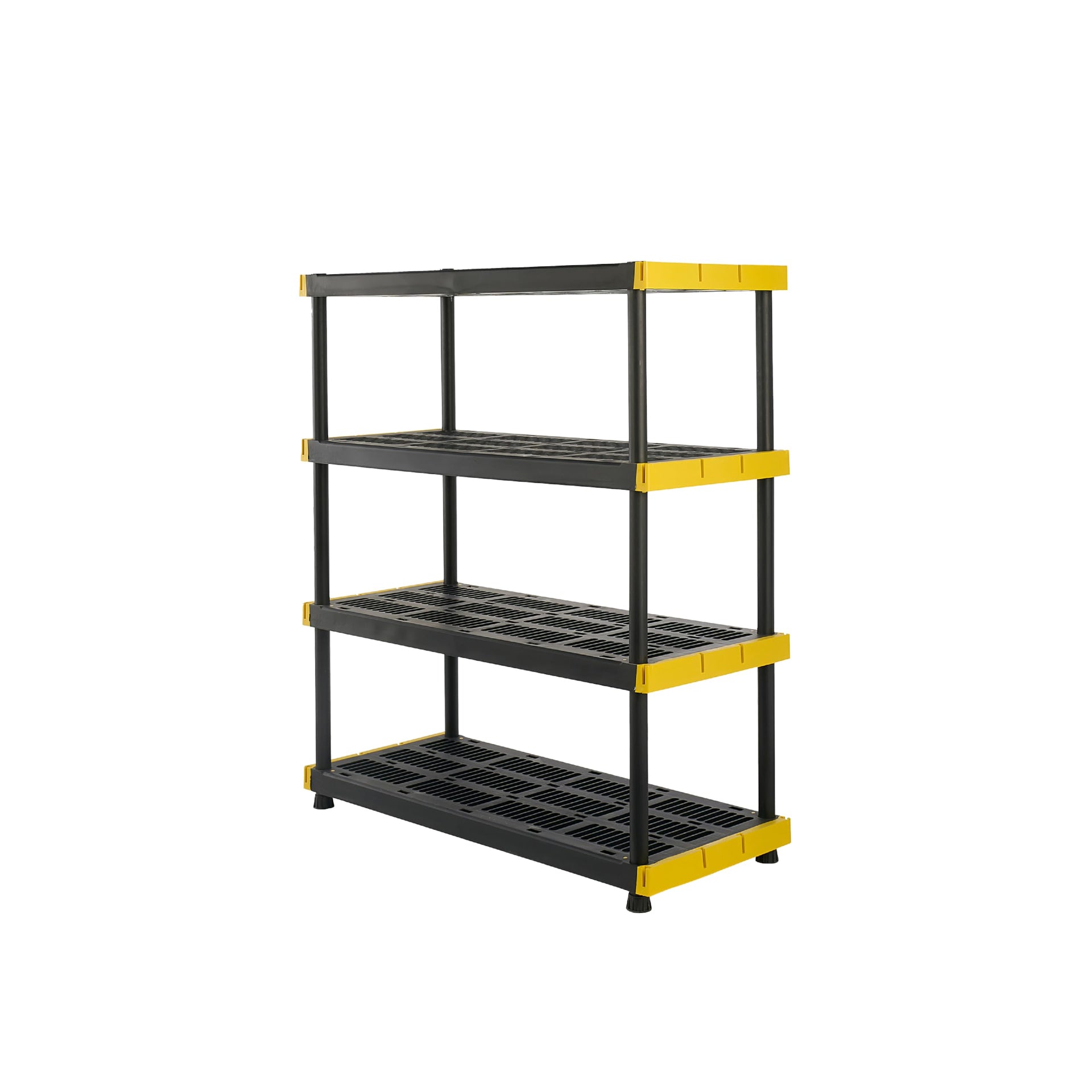 4 Tier Heavy Duty Plastic Storage Shelves for Garage Organization