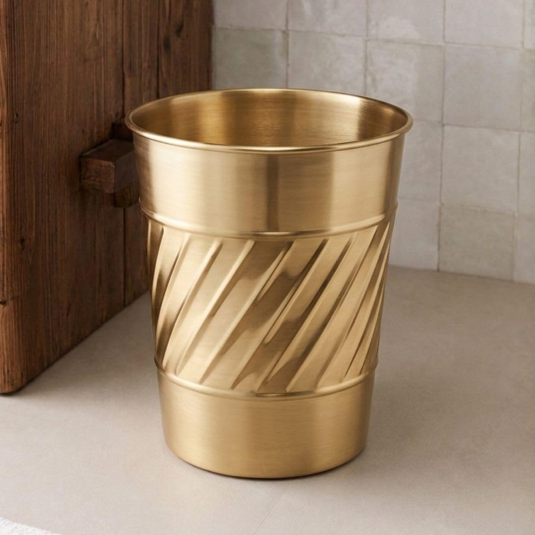 Metal Bathroom Trash Can