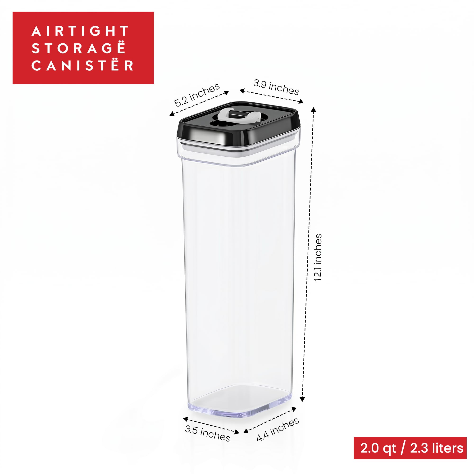 Pasta Storage Containers for Pantry Airtight (2 Count)