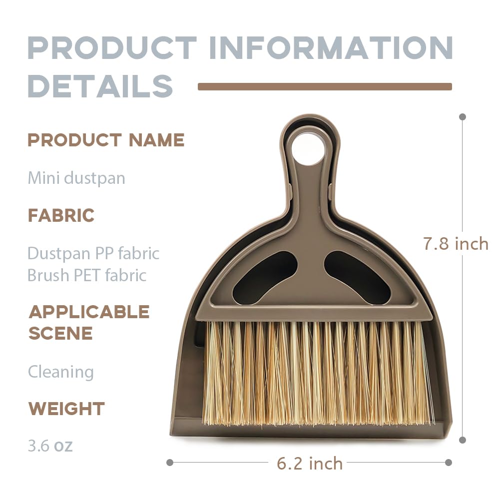 Small Broom and Dustpan Set Mini Dustpan and Brush (2 Count)