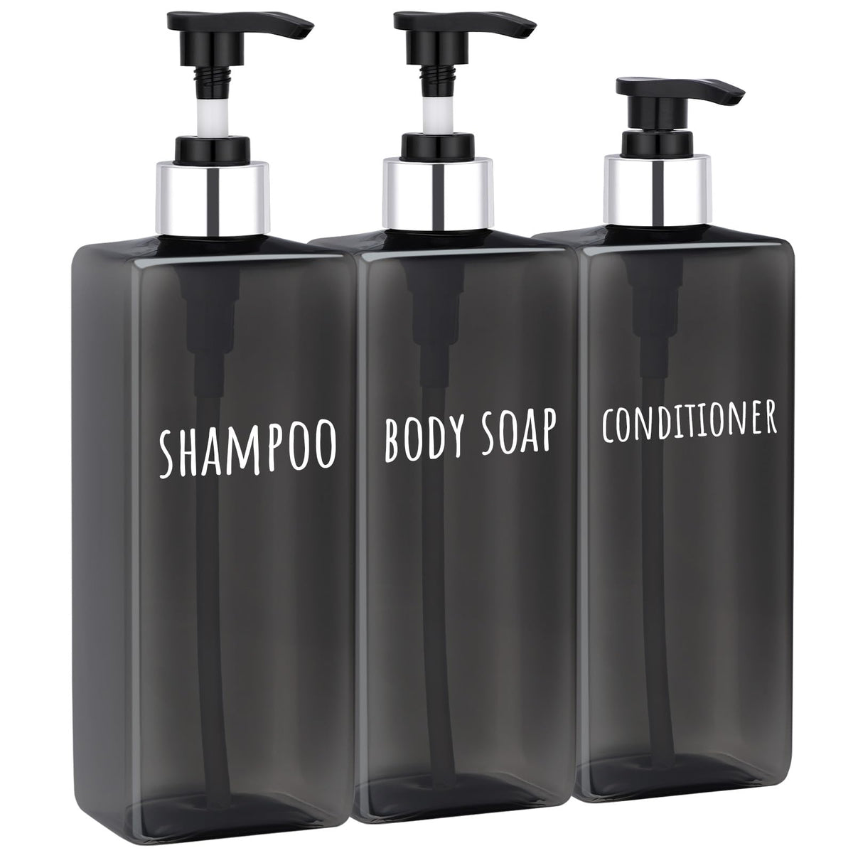 16.9oz Empty Black Hand Soap Dispensers