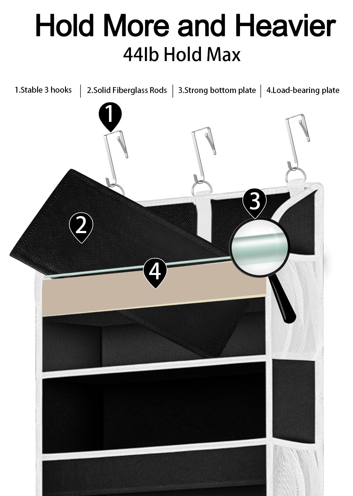 2 Pack Over the Door Storage Organizer (2 Count)