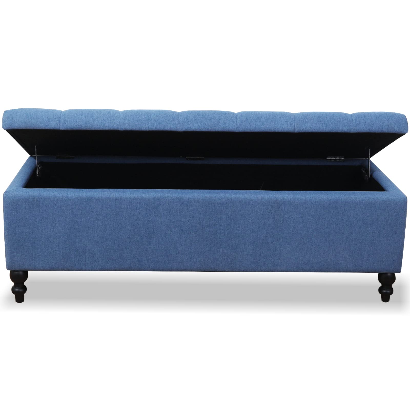 Storage Ottoman 50.2 Inches Upholstered Fabric Storage Ottoman Bench