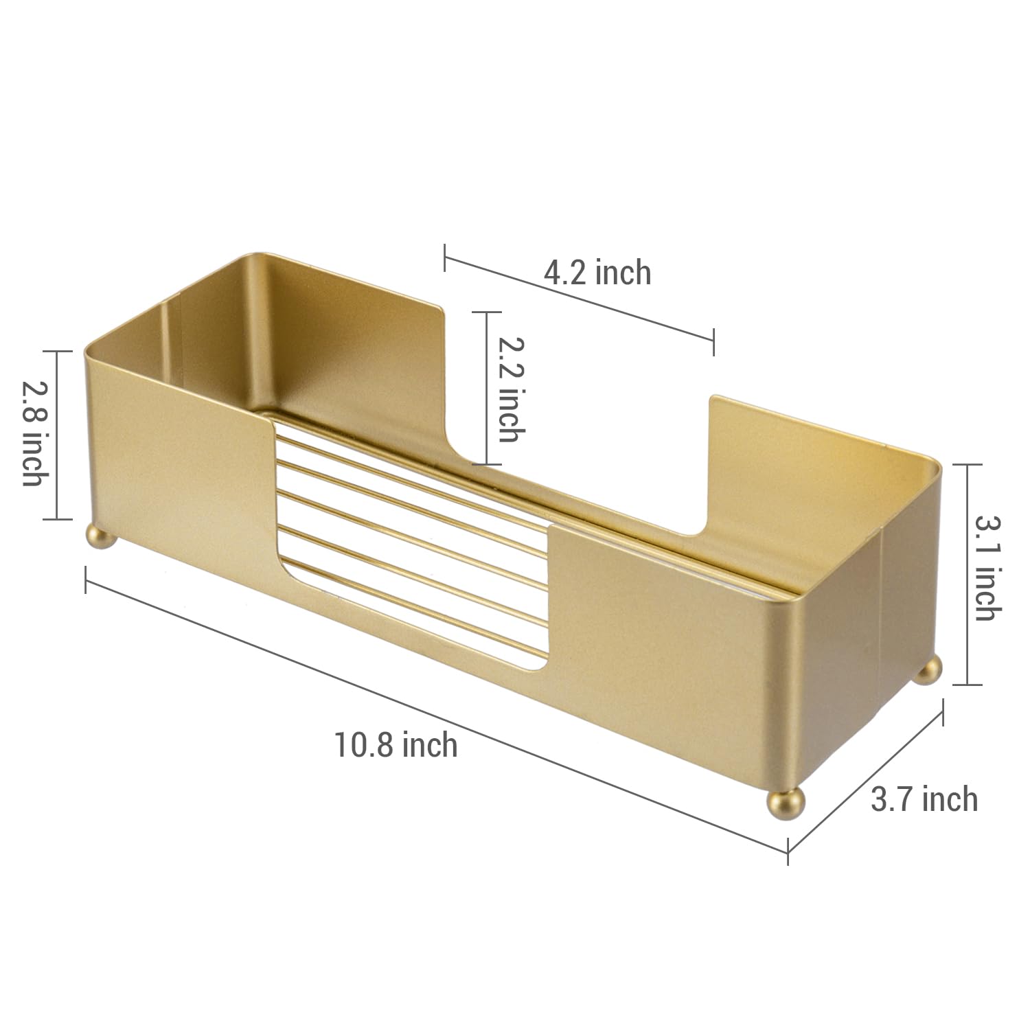 Brass Tone Metal Hand Towel Holder Countertop Dispenser Set of 2 (2 Count)