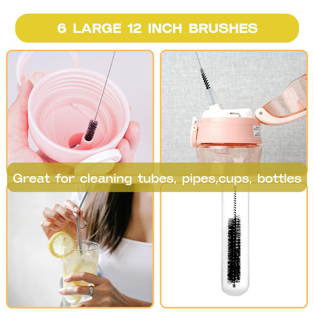 Straw Cleaner Brush Set 6 Piece (6 Count) - ModHome Supplies
