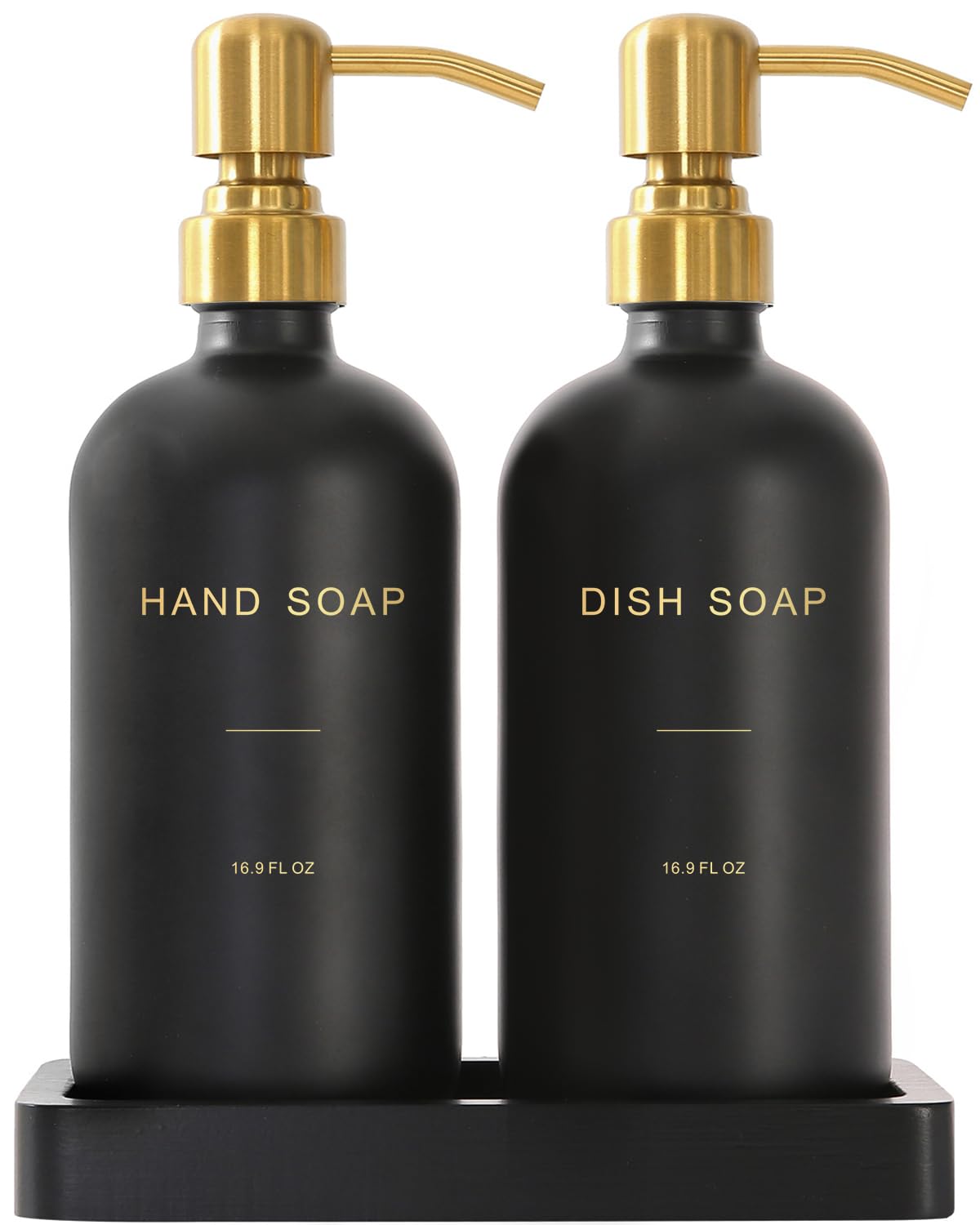 Black Soap Dispenser for Kitchen Sink (2 Count)