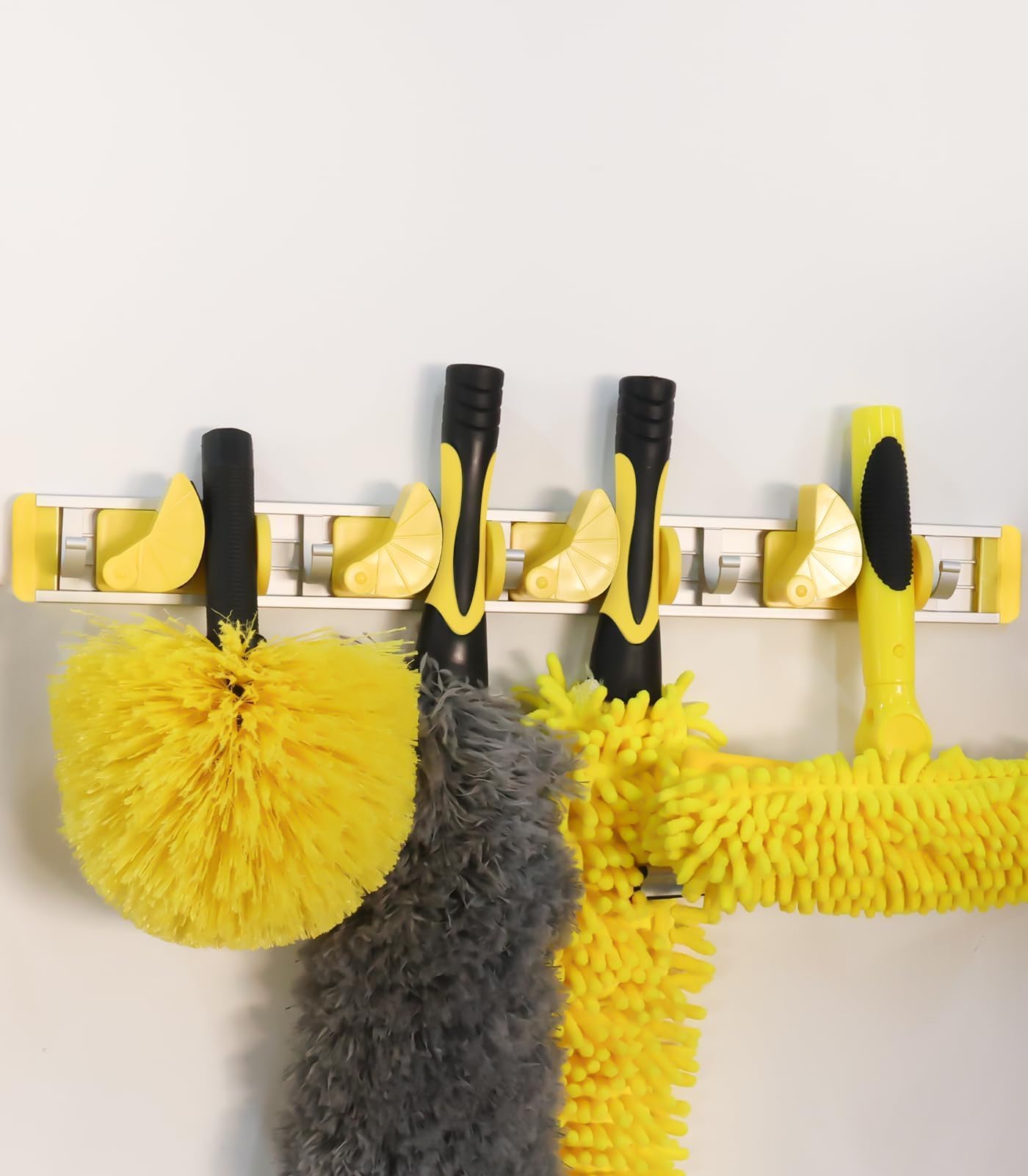 Wall Mounted Mop and Broom Holder Storage Organizer with Good Grip
