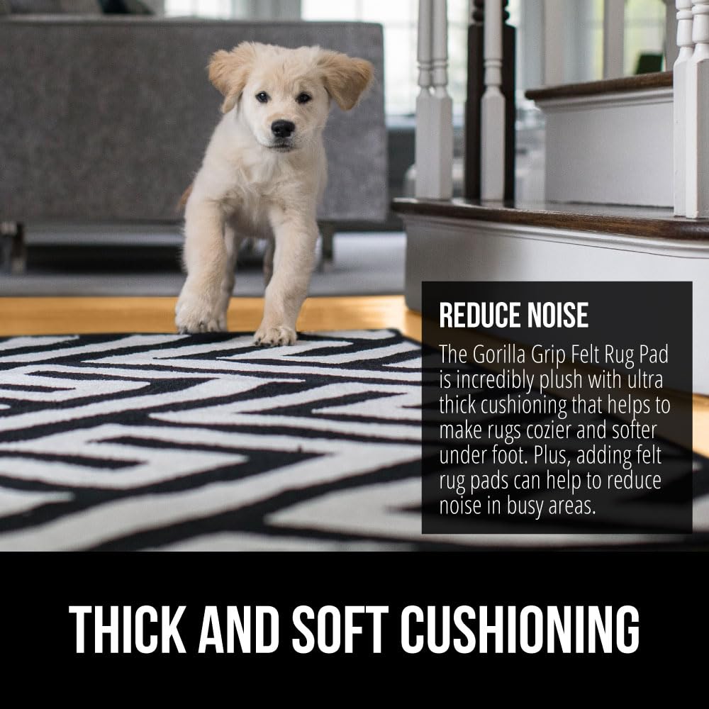 Felt Rug Pad for Hardwood Floors with Rubber Backing (6 Sq Ft)