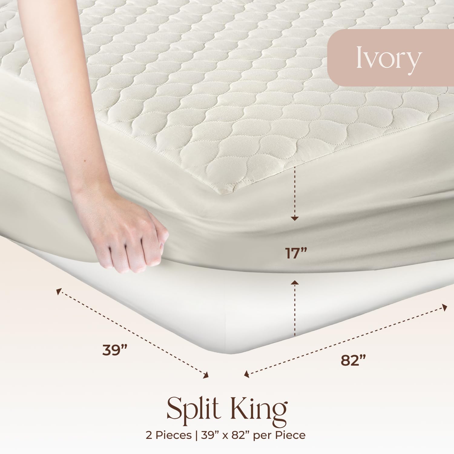100% Cotton Organic Mattress Pad (2 Count)