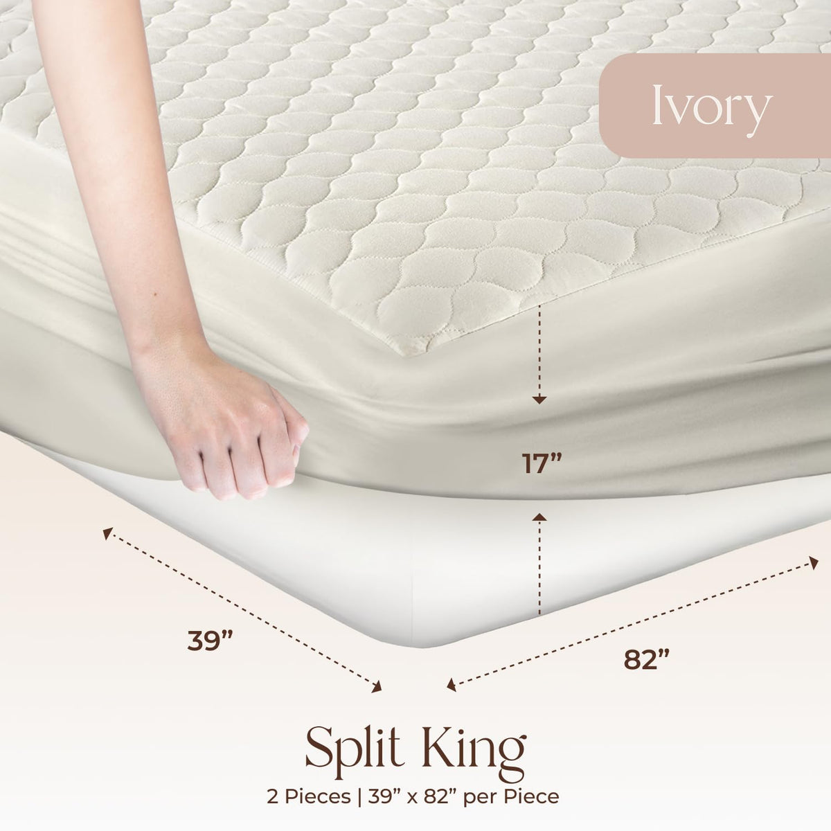 100% Cotton Organic Mattress Pad (2 Count)