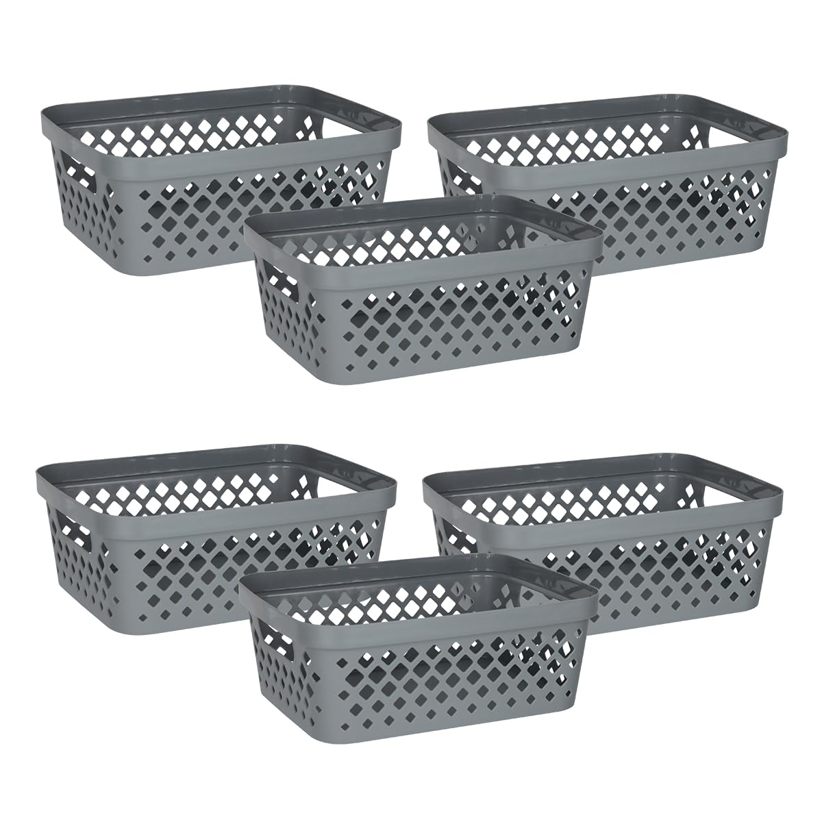 Plastic Storage Basket Set (6 Count)