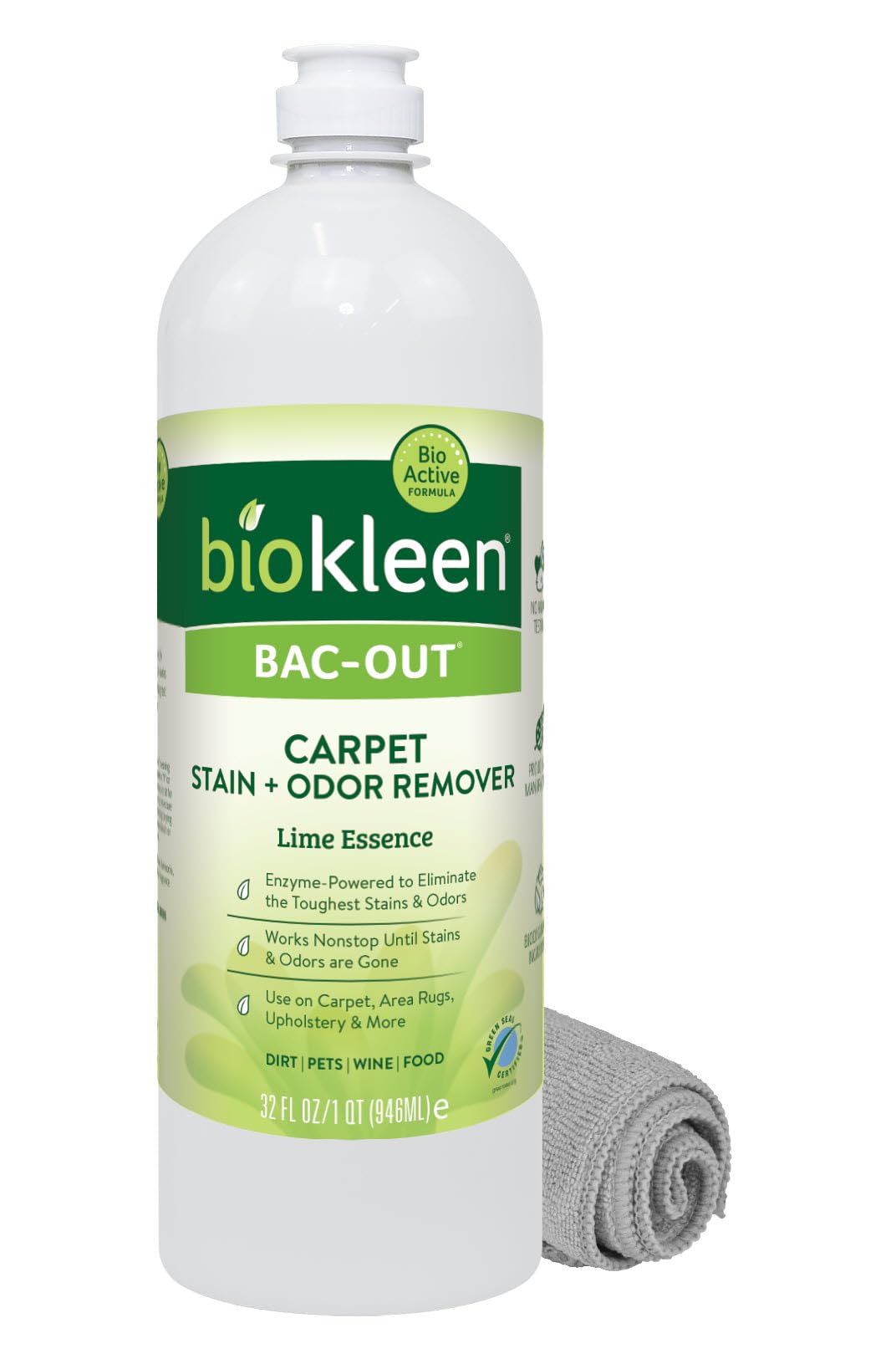 Bac Out Natural Stain Remover for Clothes (32 Fl Oz)