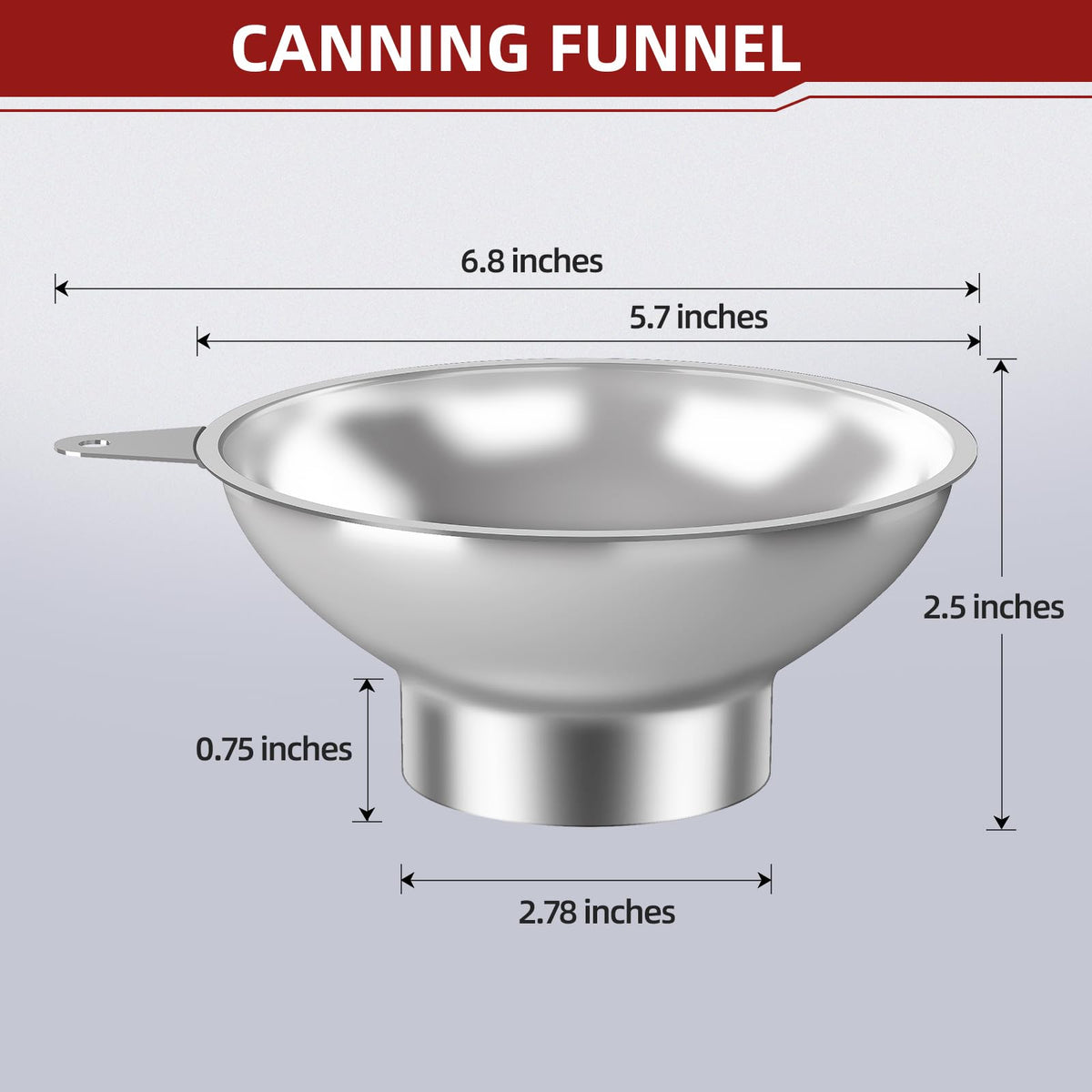 Canning Funnel with Strainer