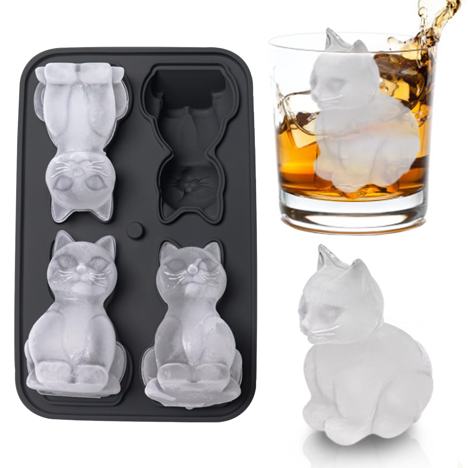 3D Cat Ice Cube Mold