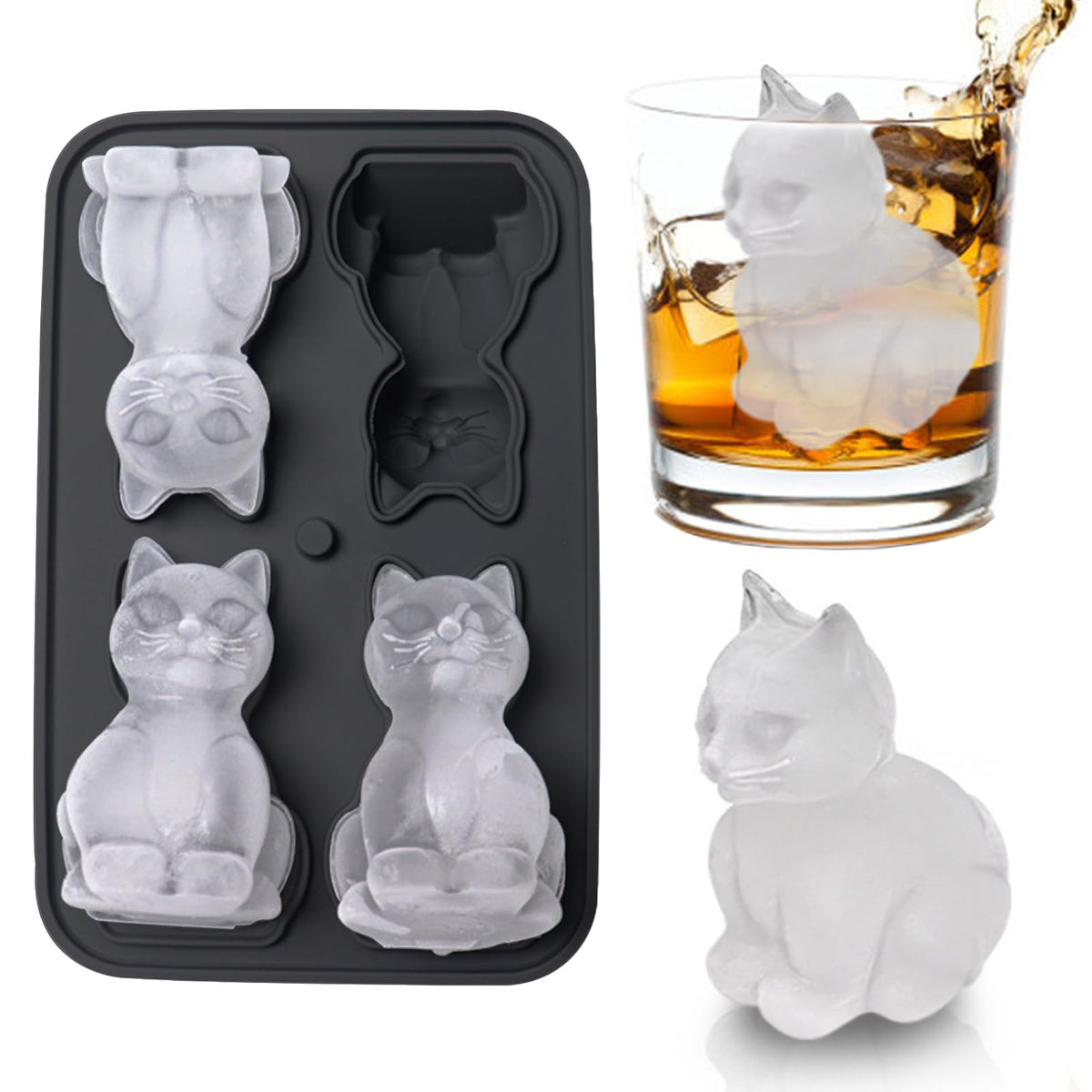 3D Cat Ice Cube Mold