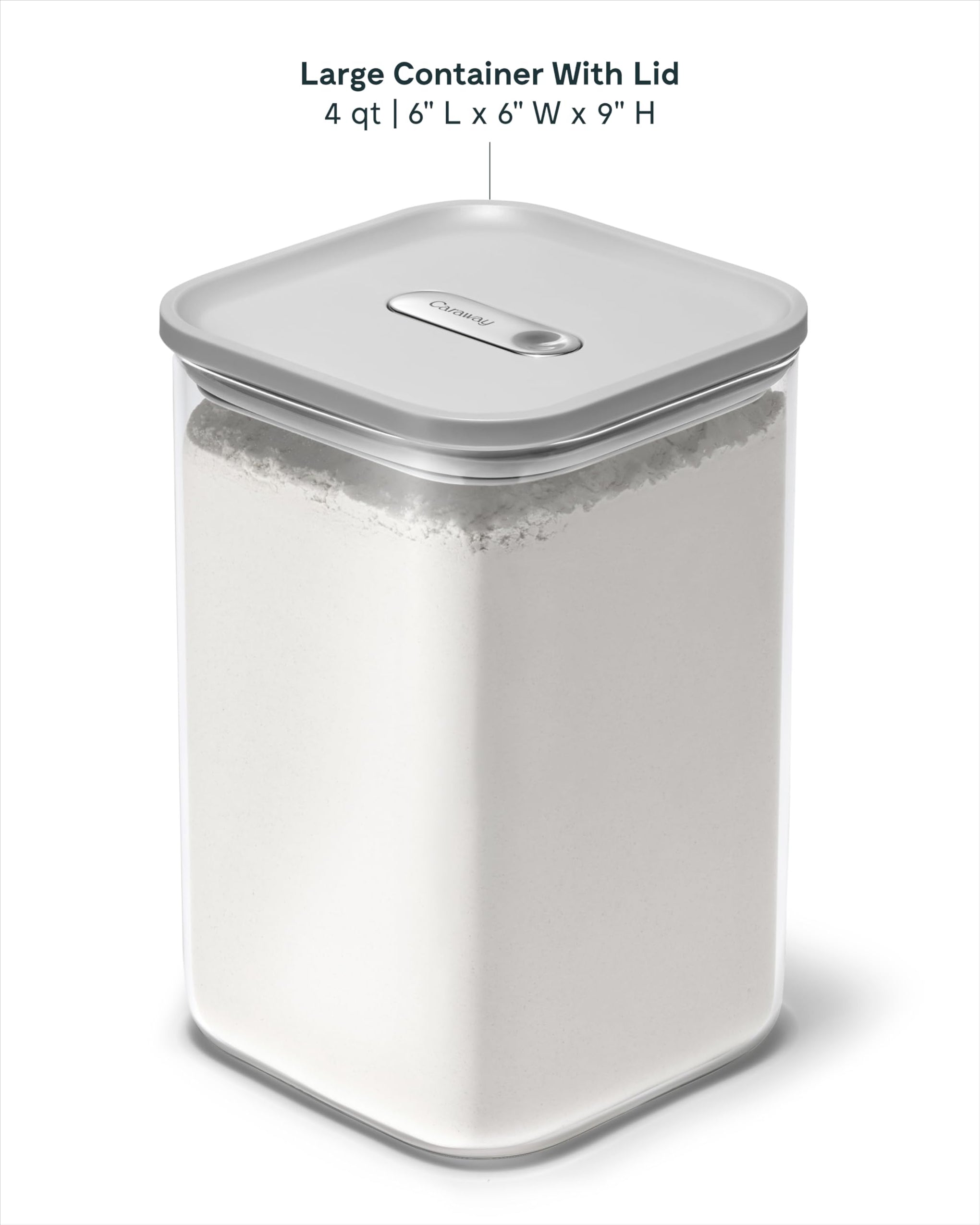 4 qt Glass Airtight Food Storage Container with Lid