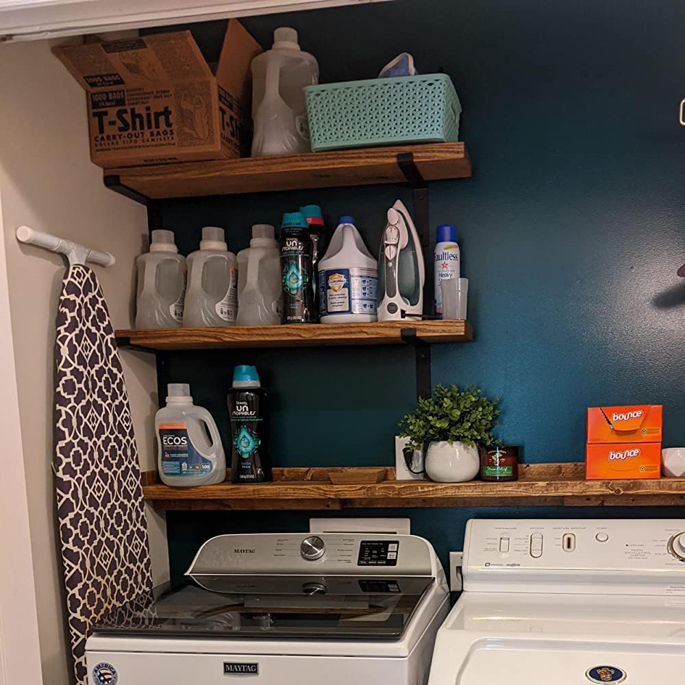 Ironing Board Hanger Wall Mount Ironing Board Holder Organizer Wall Rack for Laundry Rooms Storage Rack Hanging Shelf Hanger