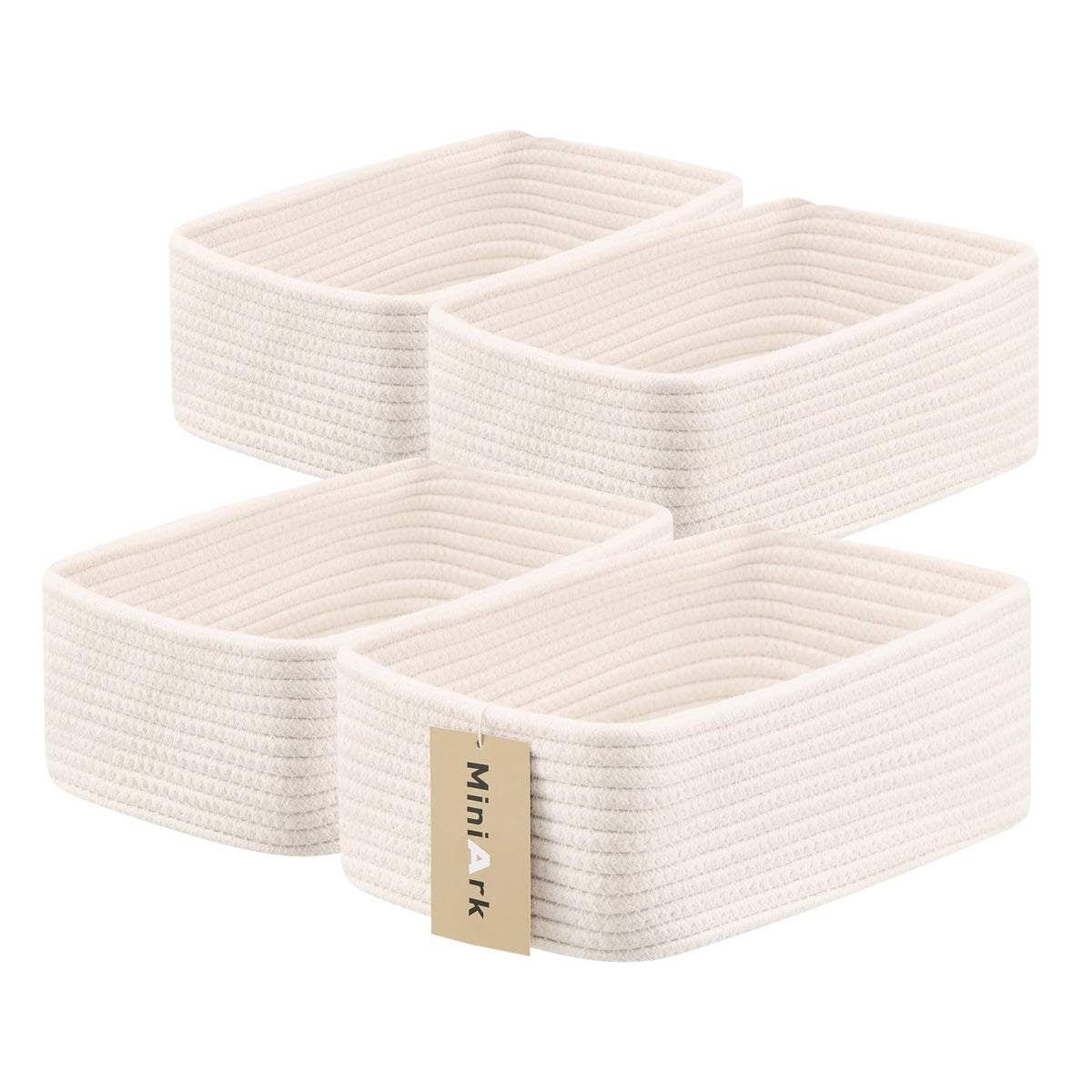 Small Storage Baskets for Organizing (4 Count)