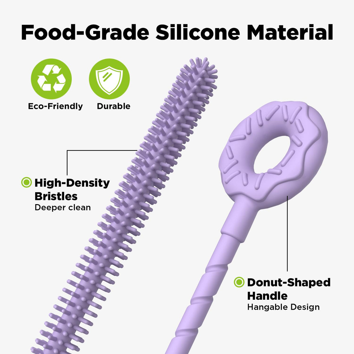 Silicone Straw Cleaner Brush (2 Count)