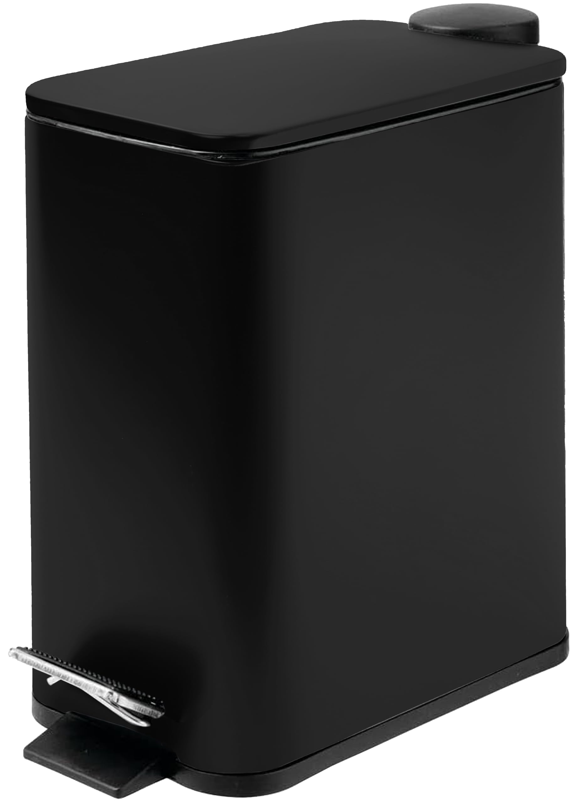 Stainless Steel Small Trash Can with Lid & Step Pedal