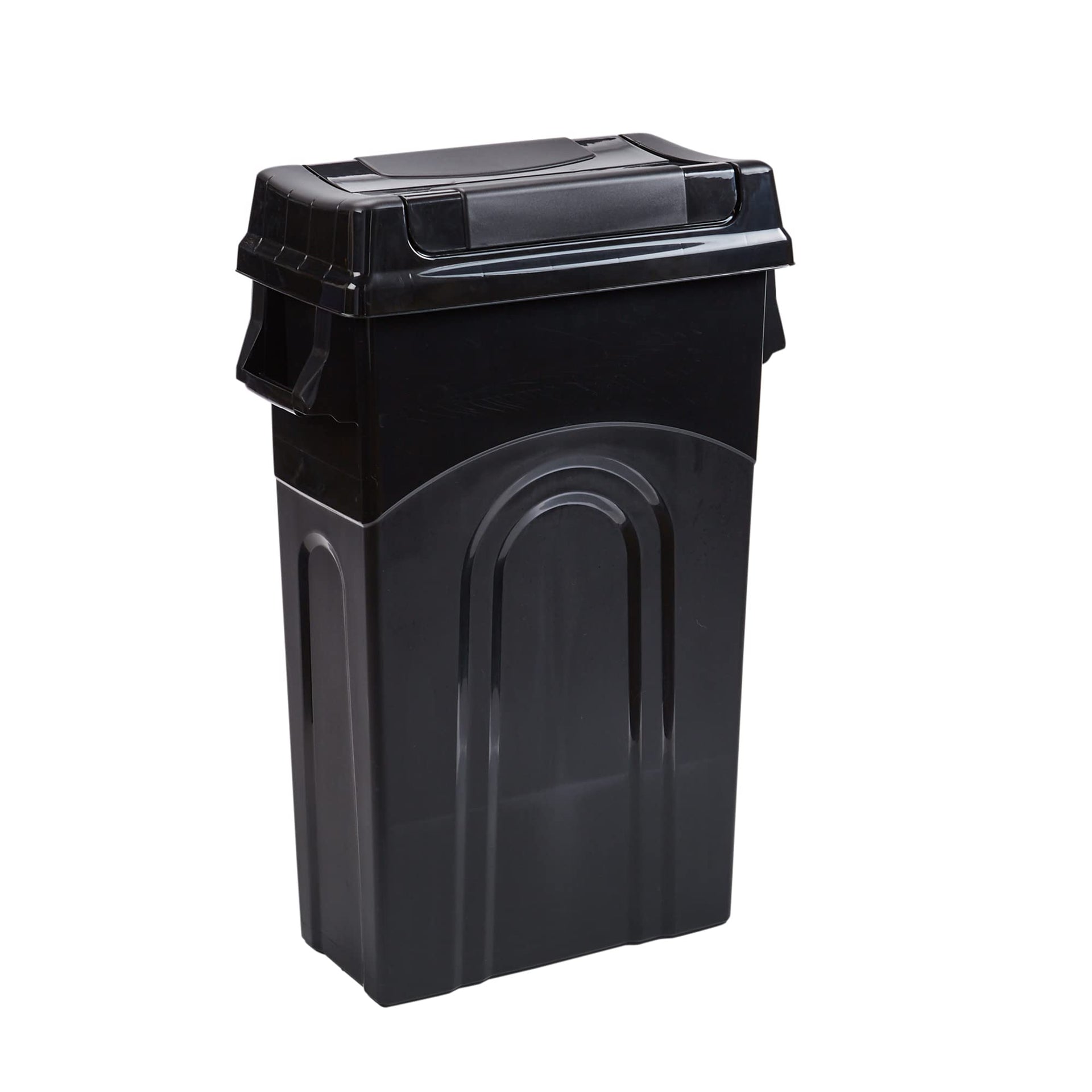 Highboy Waste Container with Swing Lid
