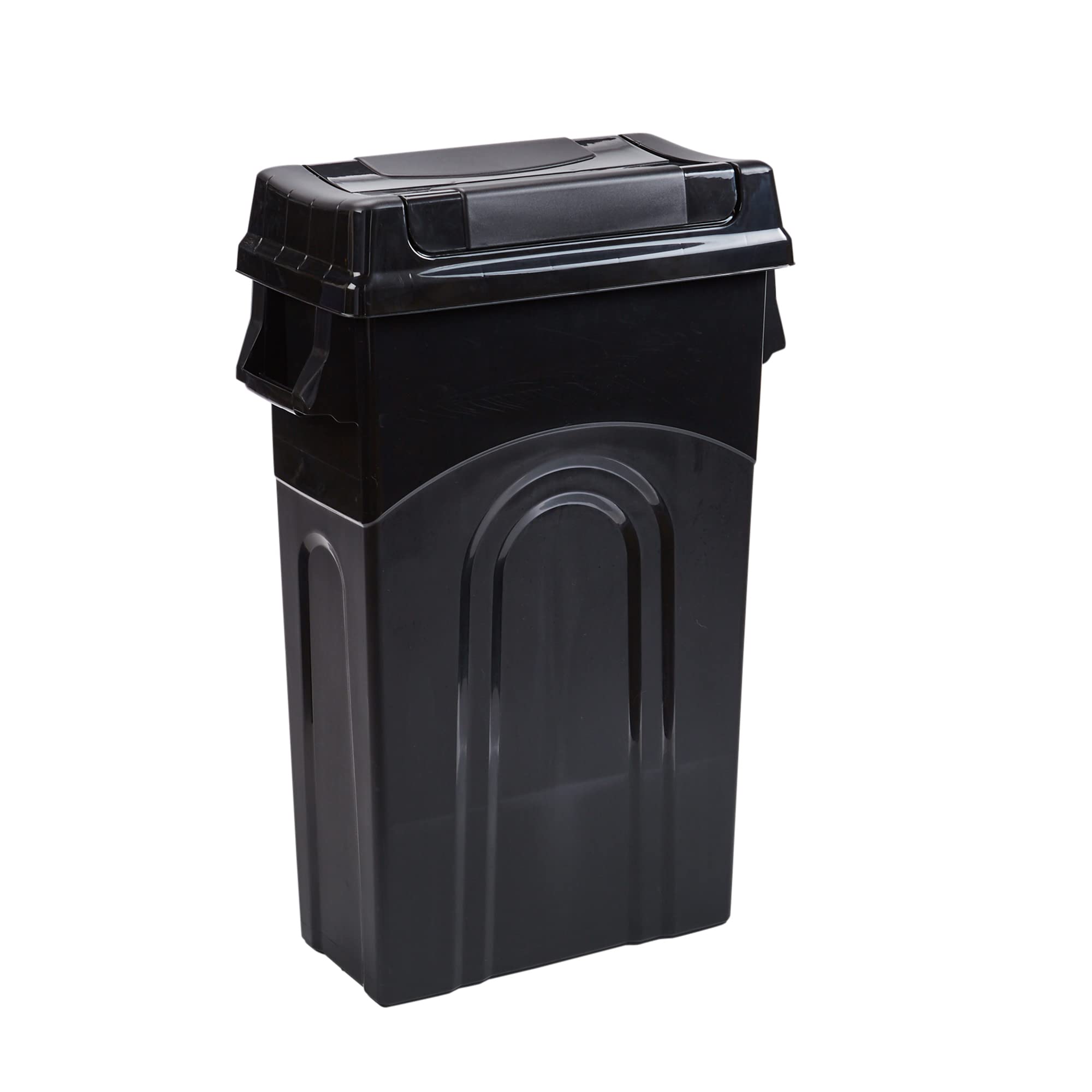 Highboy Waste Container with Swing Lid