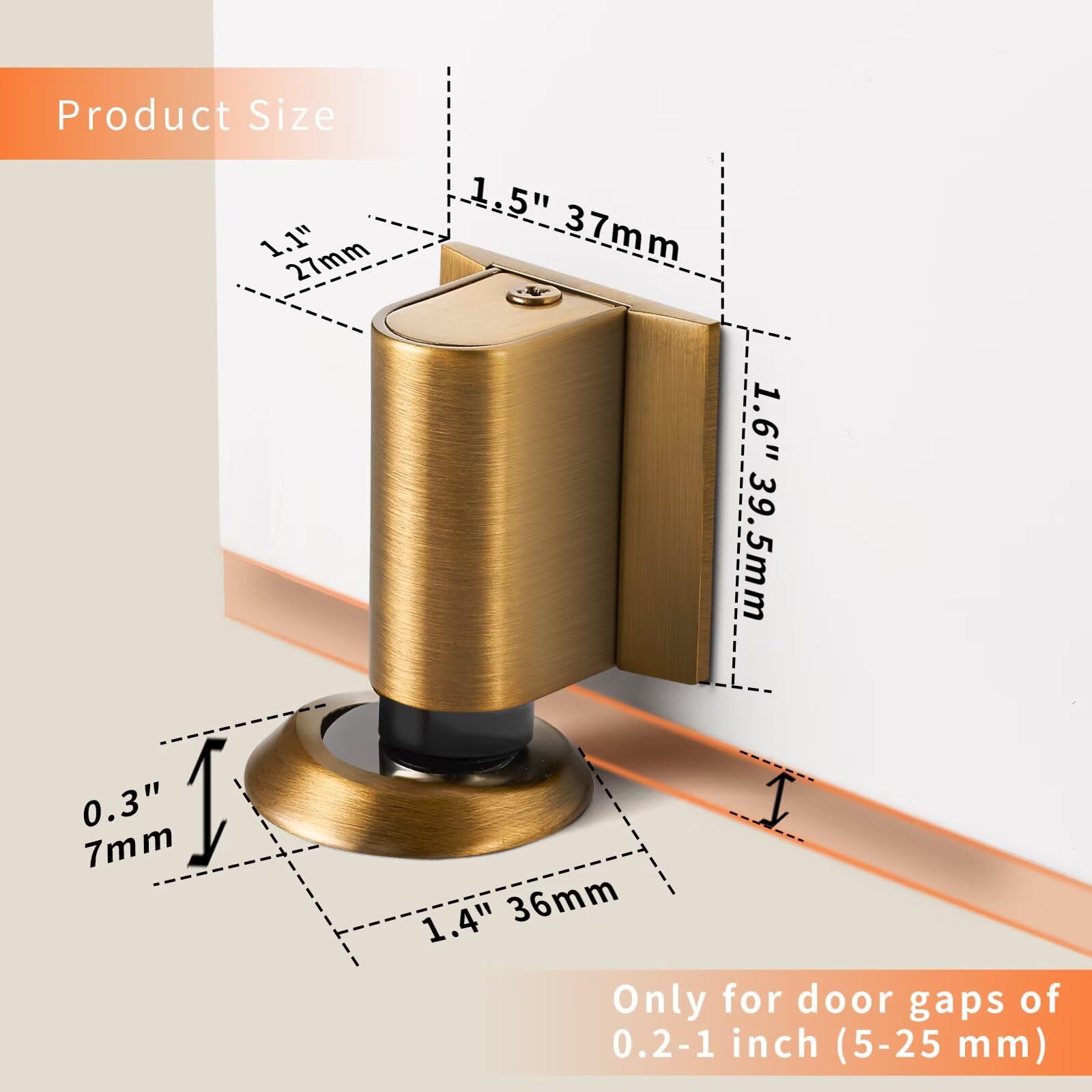 Magnetic Door Stoppers for Bottom of Door (2 Count)