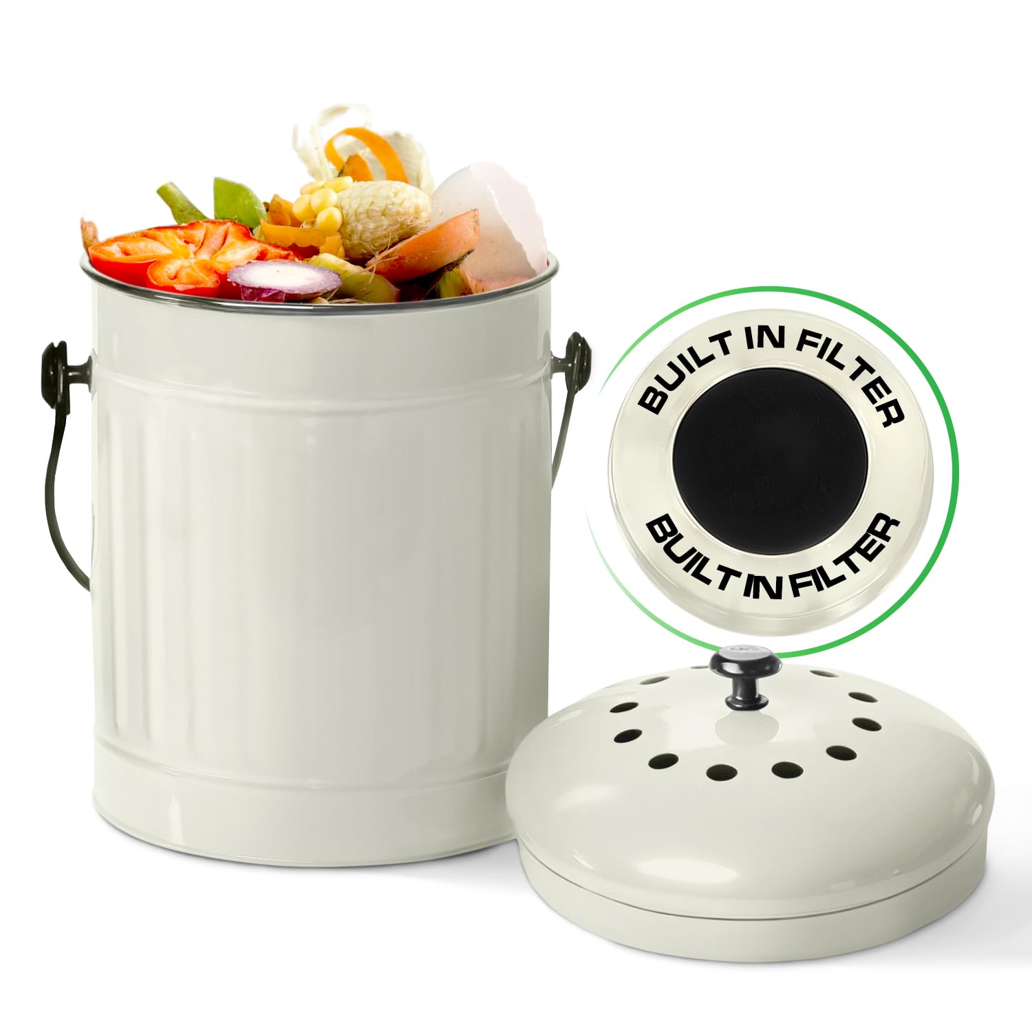Kitchen Compost Bin Indoor with Lid