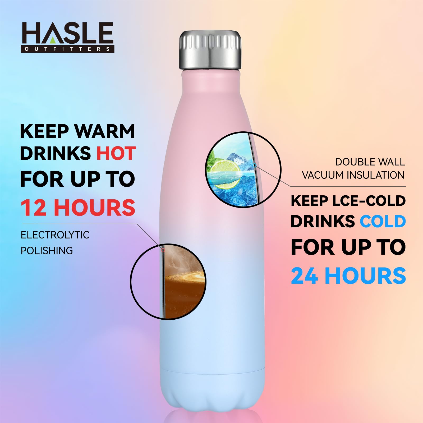 17oz Stainless Steel Water Bottles