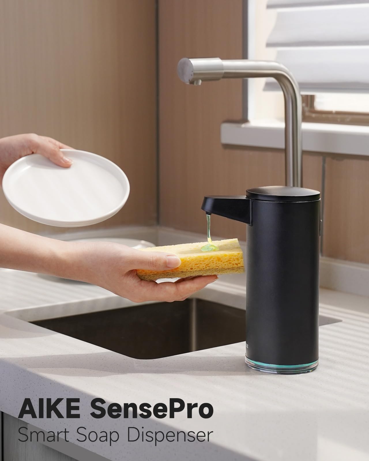 SensePro Automatic Soap Dispenser 12.8oz Spot Resist Matte Black