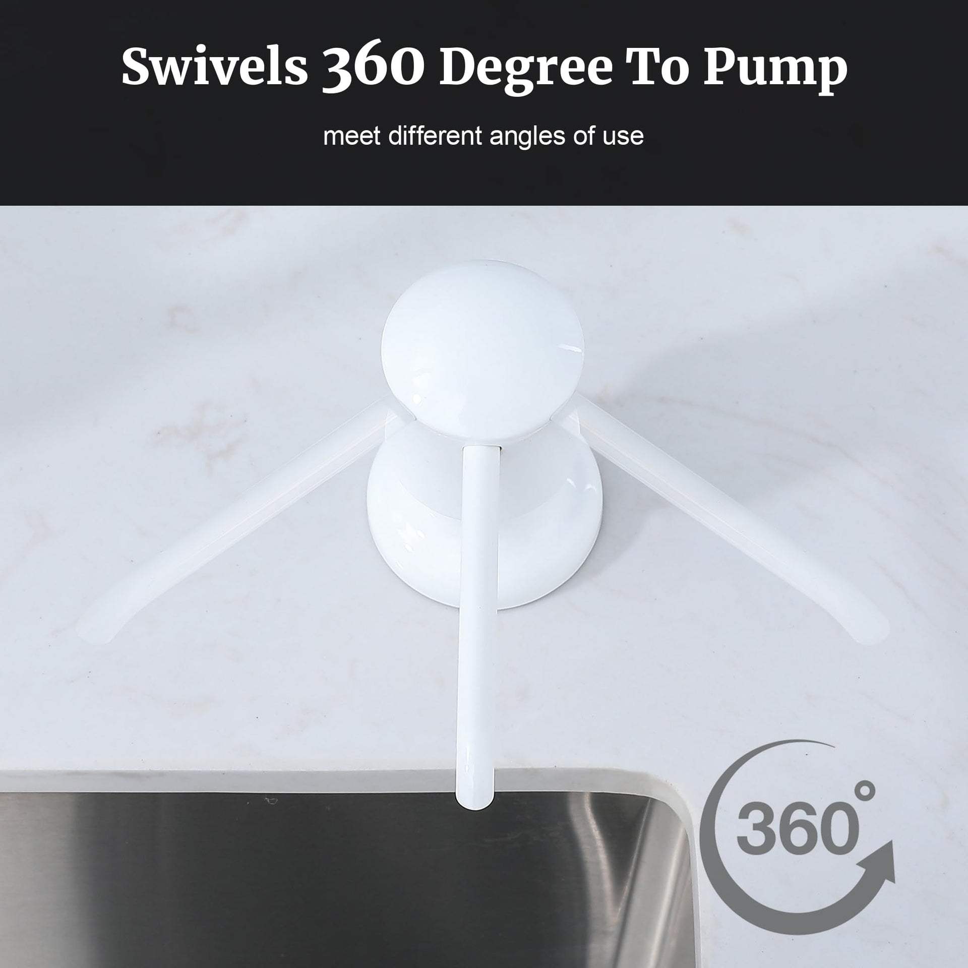 White Sink Soap Dispenser for Kitchen Sink