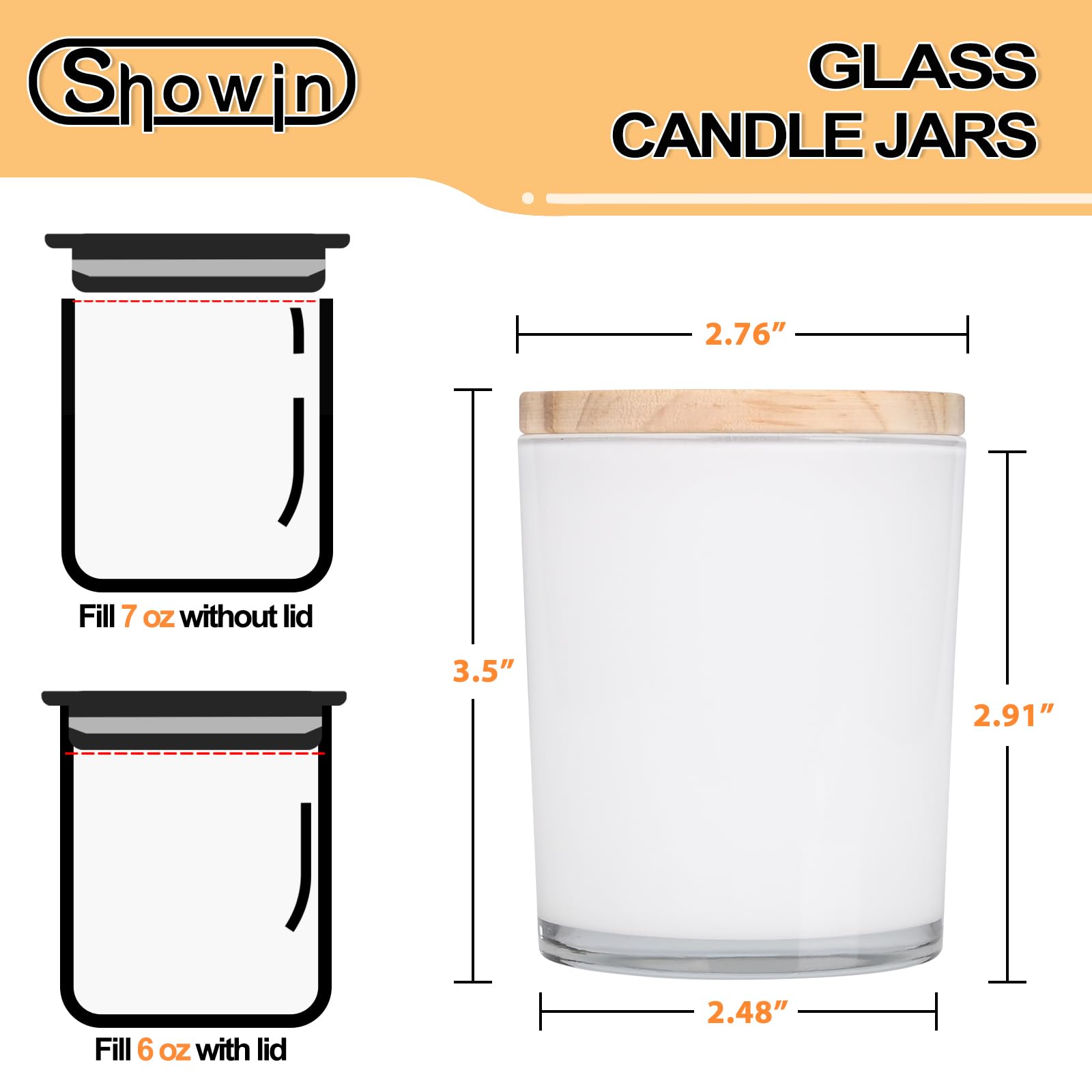 Thick Candle Jars for Making Candles 12 Pcs (12 Count)