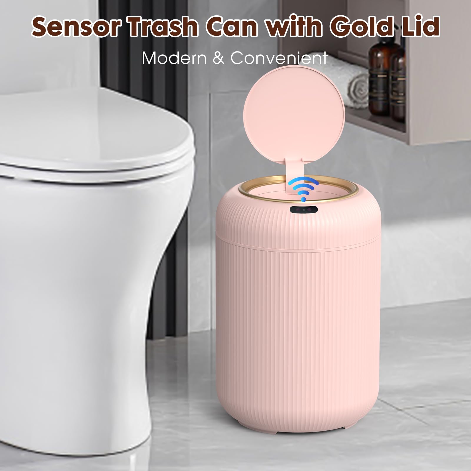Automatic Motion Sensor Bathroom Trash Can