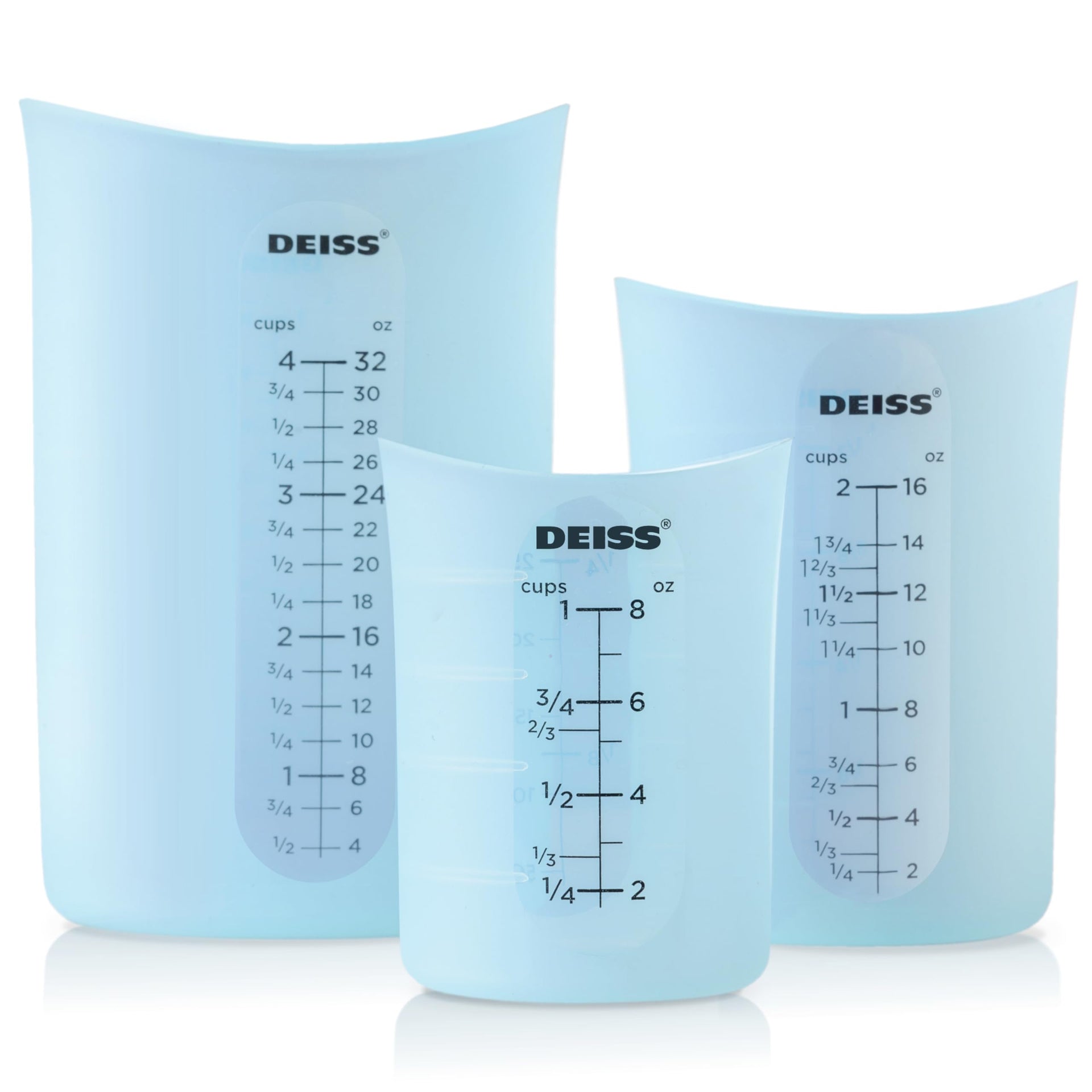PRO 3 Piece Silicone Measuring Cup Set