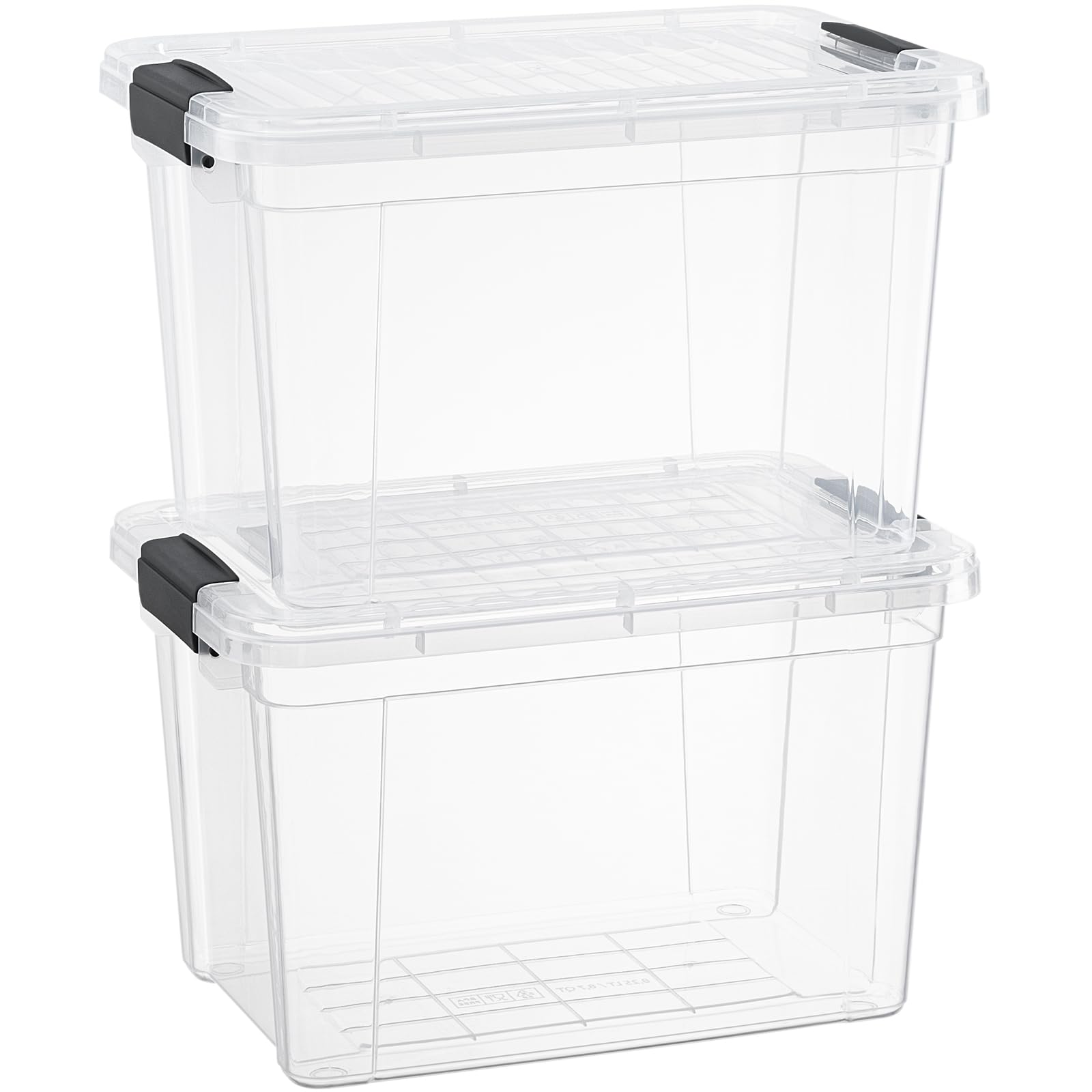 Clear Storage Boxes with Lids (2 Count)