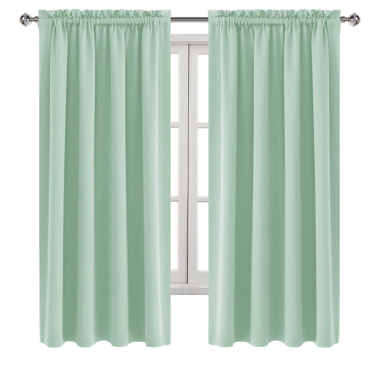 Blackout Curtains for Bedroom Living Room 52 x 63 Inch Long 2 Panels (2 Count)