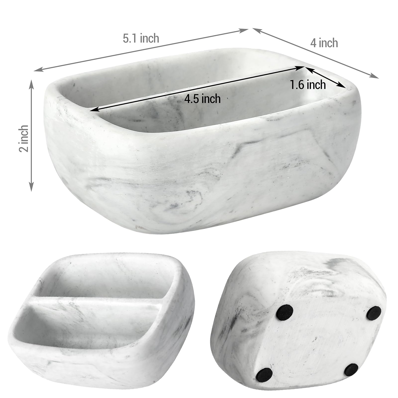 Modern White Resin Sponge Holder for Kitchen Sink