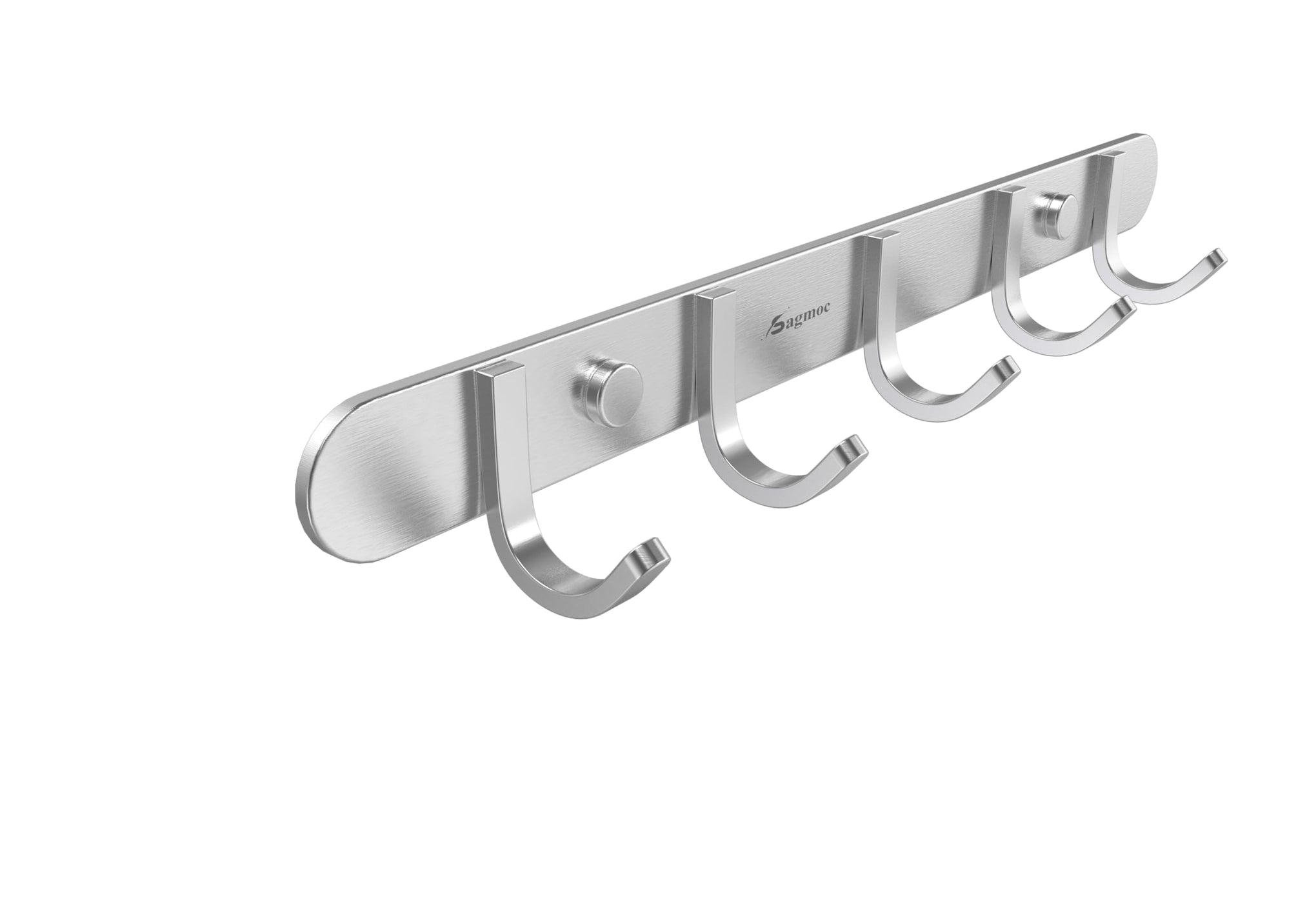 Coat Hook Rail Brushed Nickel 14