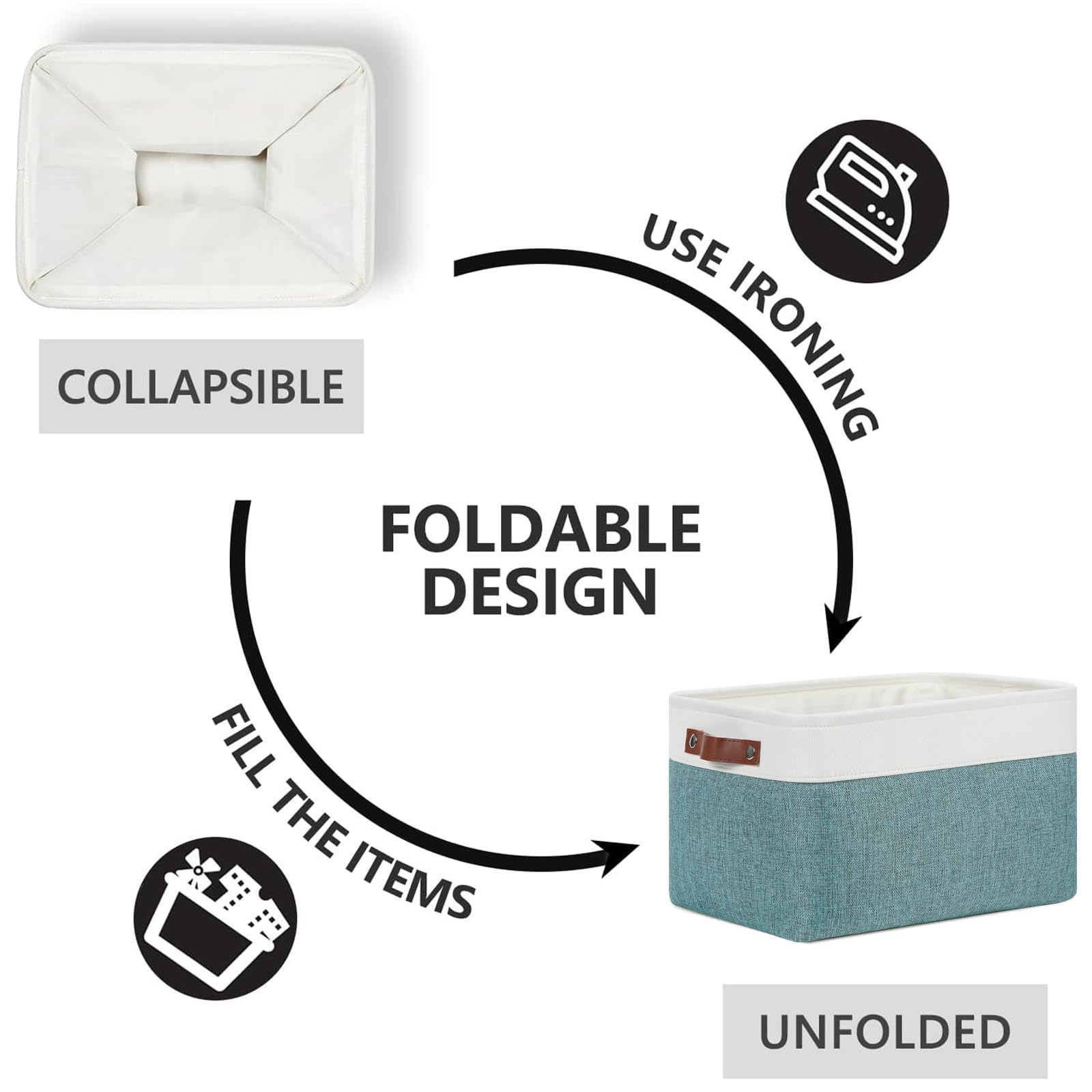 Storage Baskets for Shelves (4 Count)