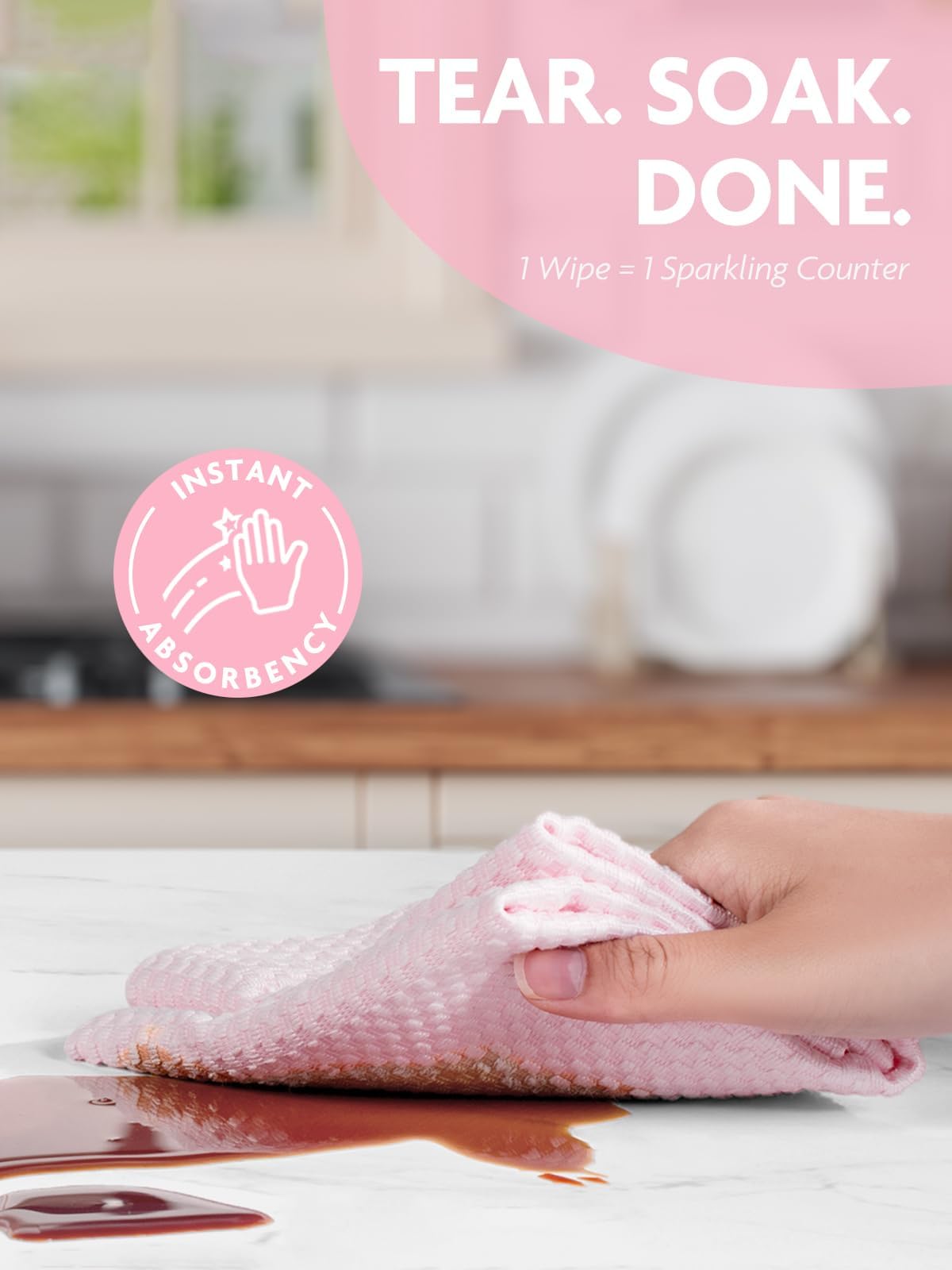 Microfiber Cleaning Cloth Roll (36 Count)