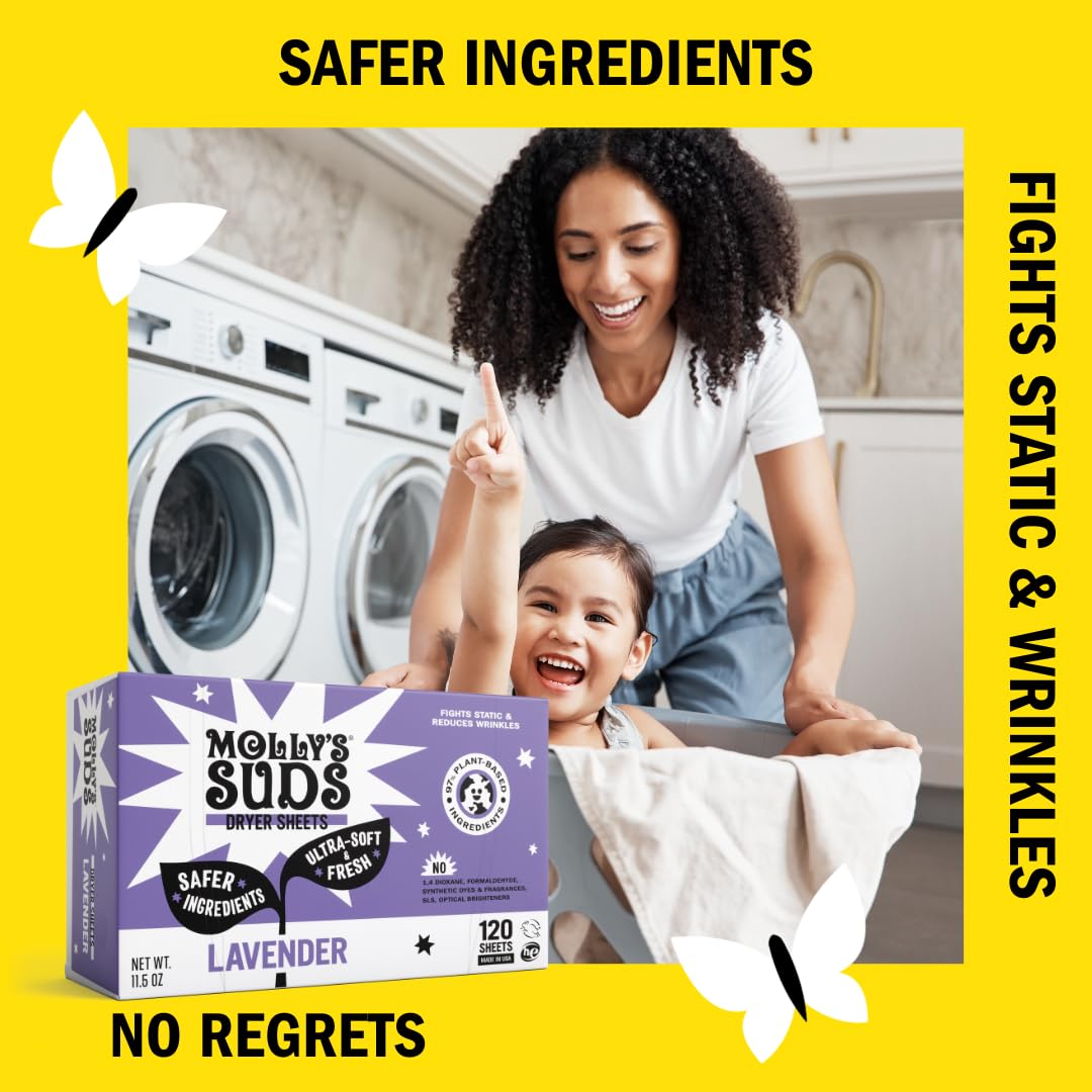 Fabric Softener Dryer Sheets for Sensitive Skin (120 Count)