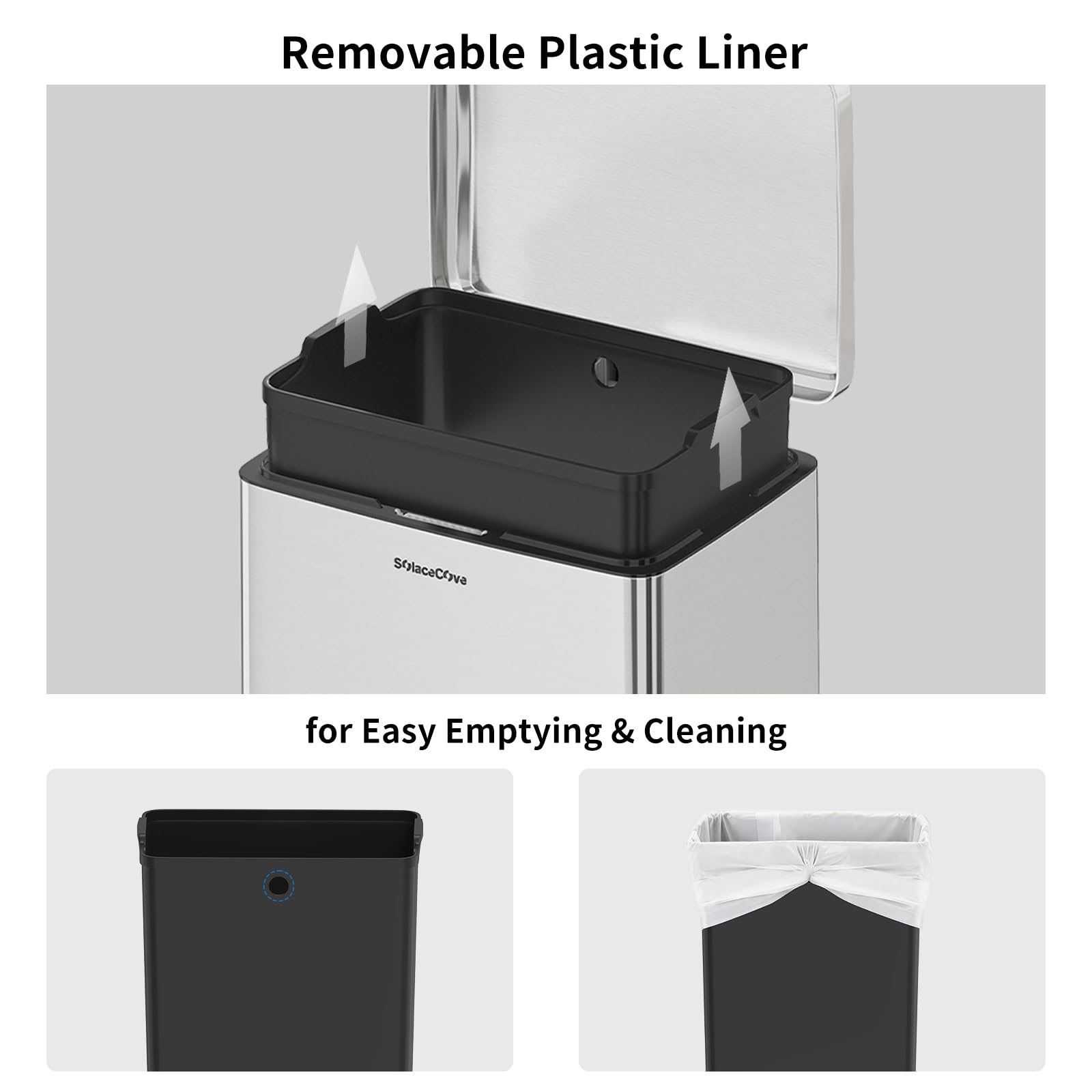 18 Gallon Kitchen Trash Can with Lid