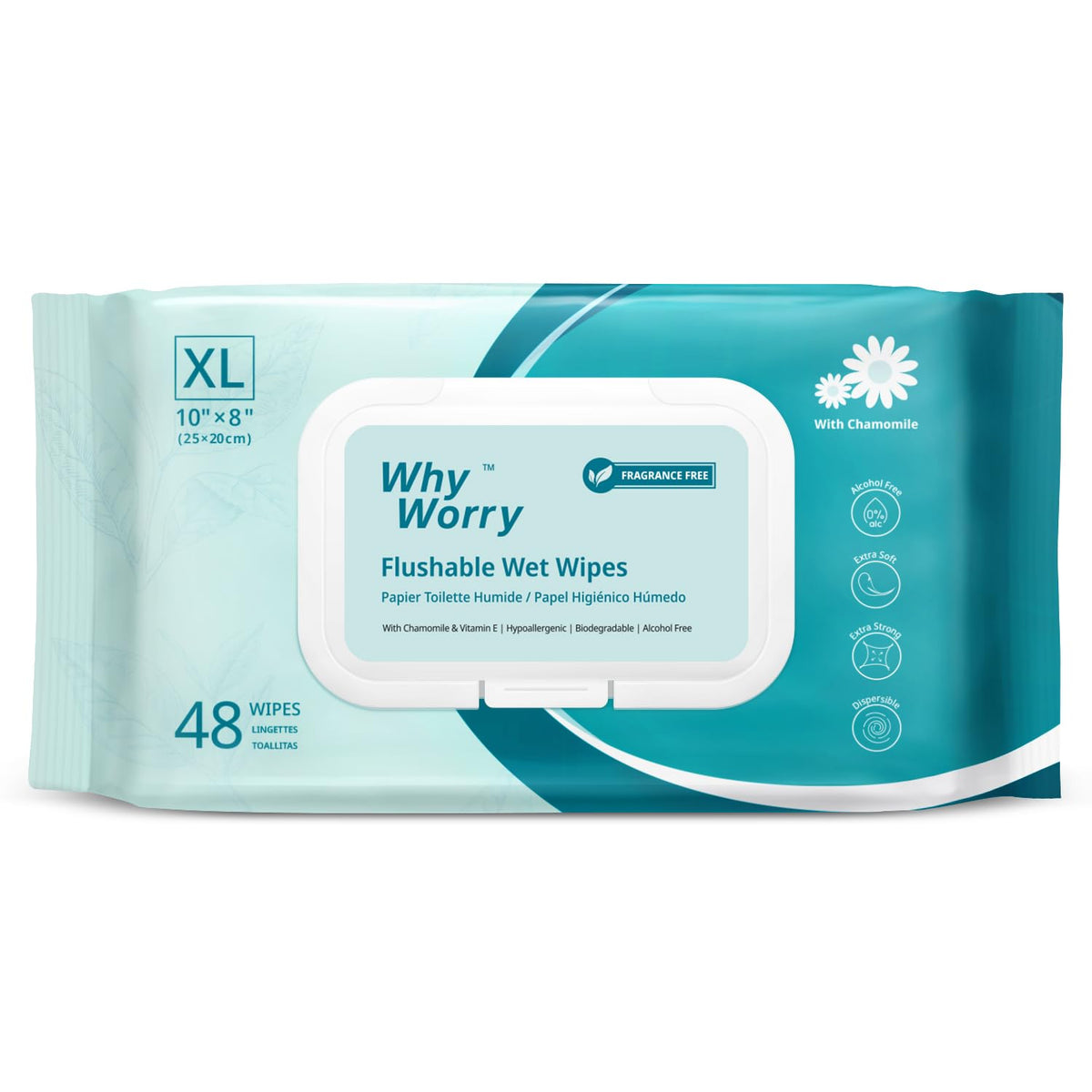 Flushable Wipes for Adults (48 Count)