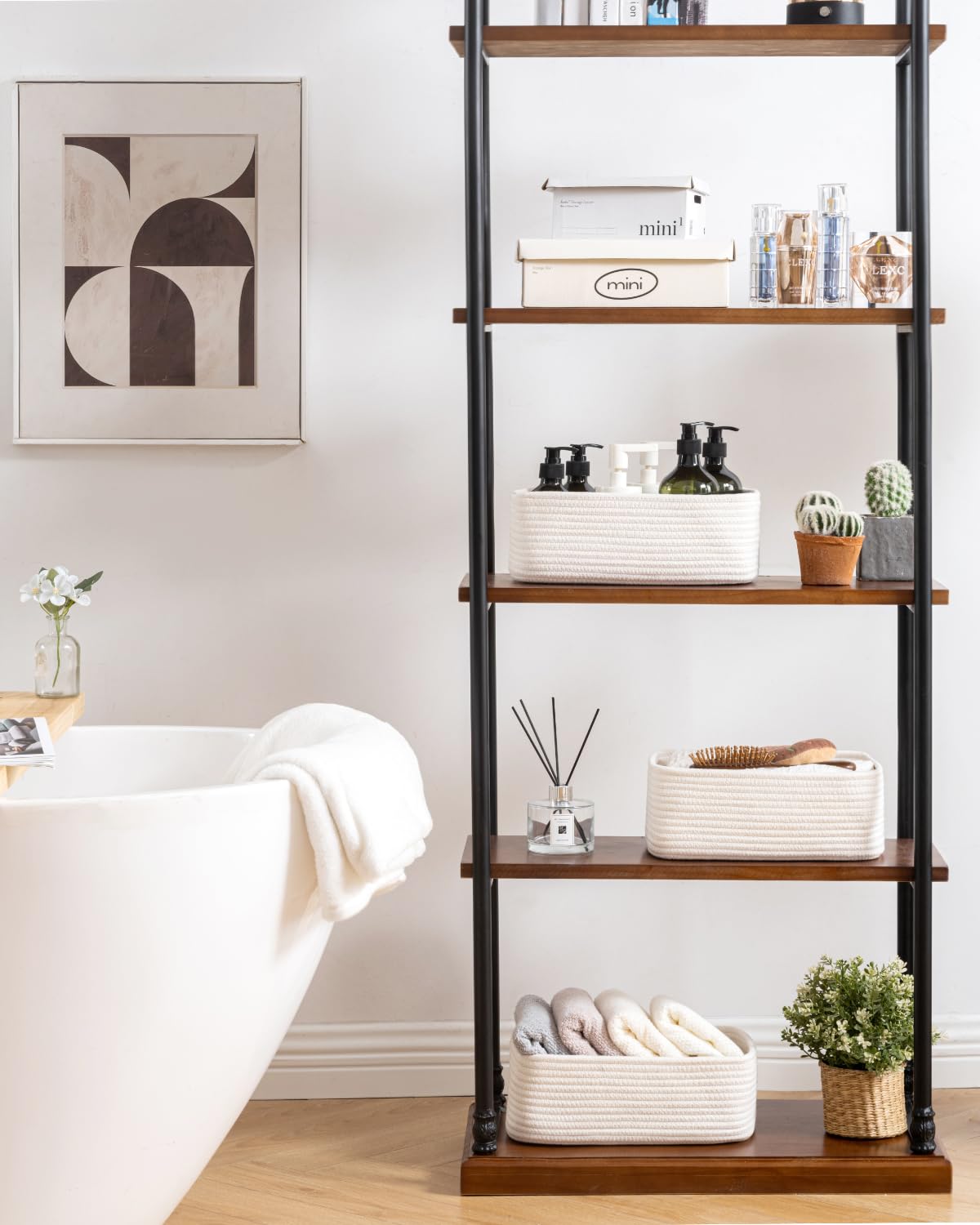 Small Woven Storage Basket for Organizing (3 Count)